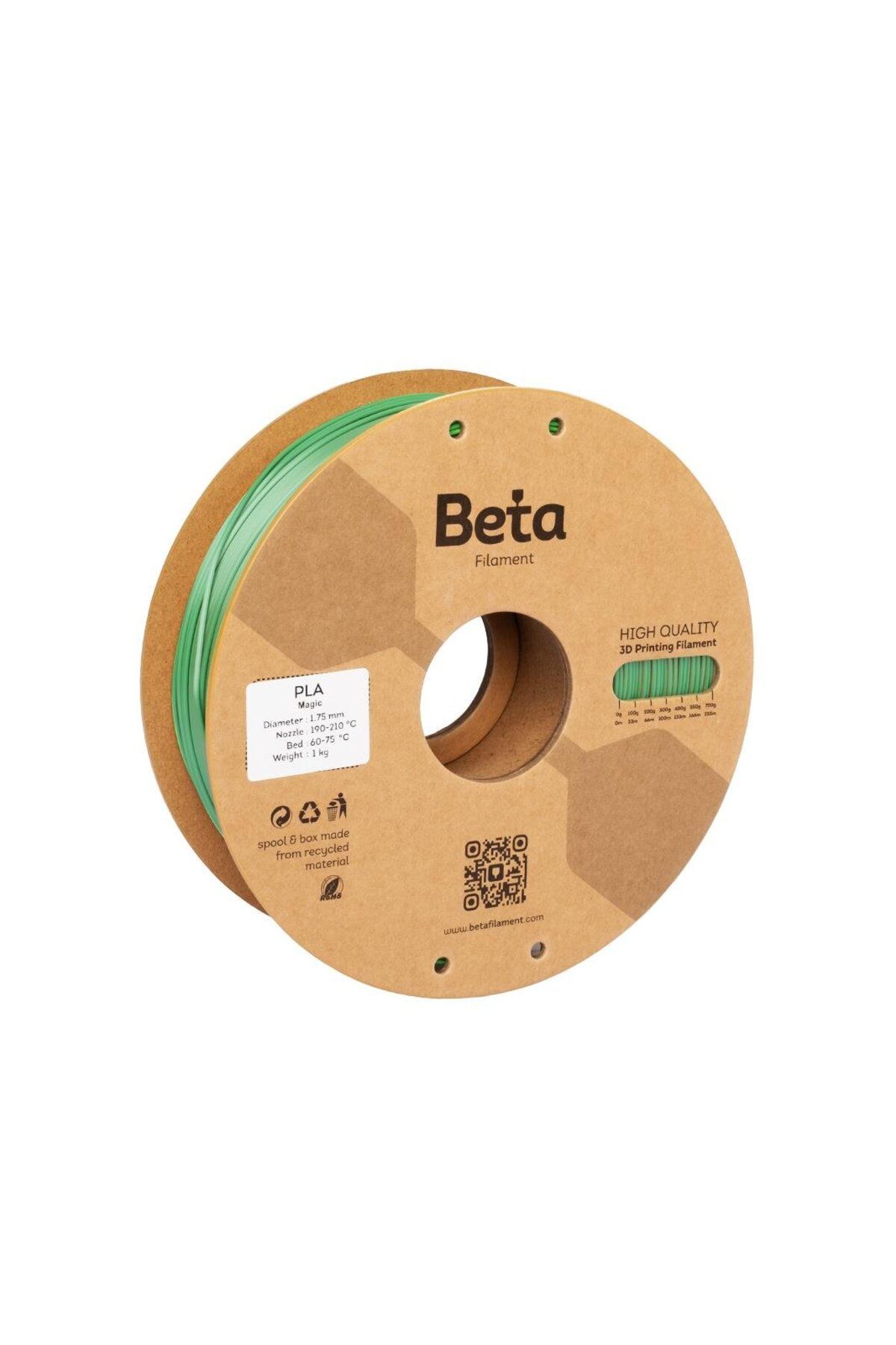 Beta Filament Beta PLA-Magic Silk Green-Orange