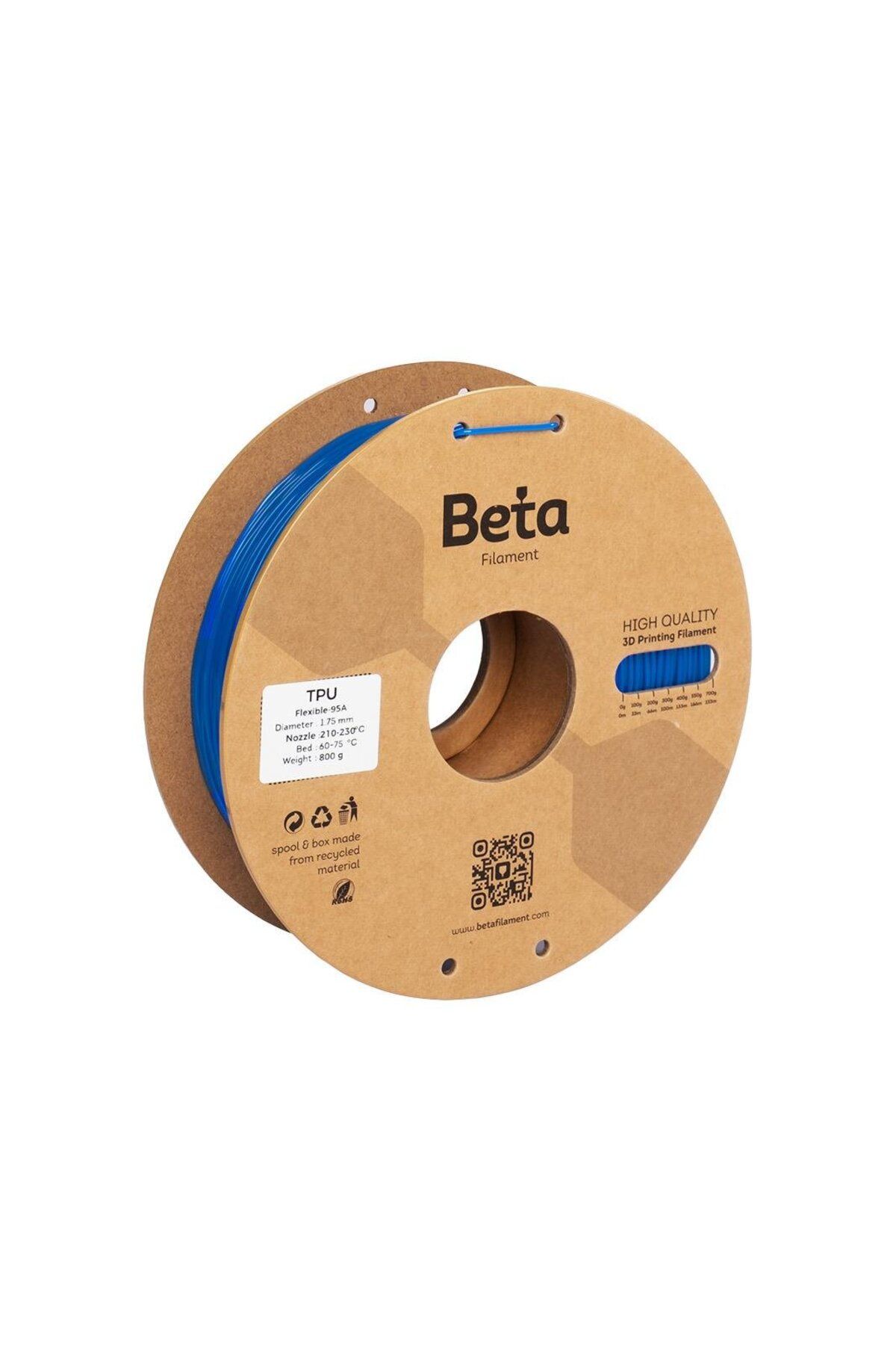 Beta Filament Beta TPU 95A Filament Gemstone Blue