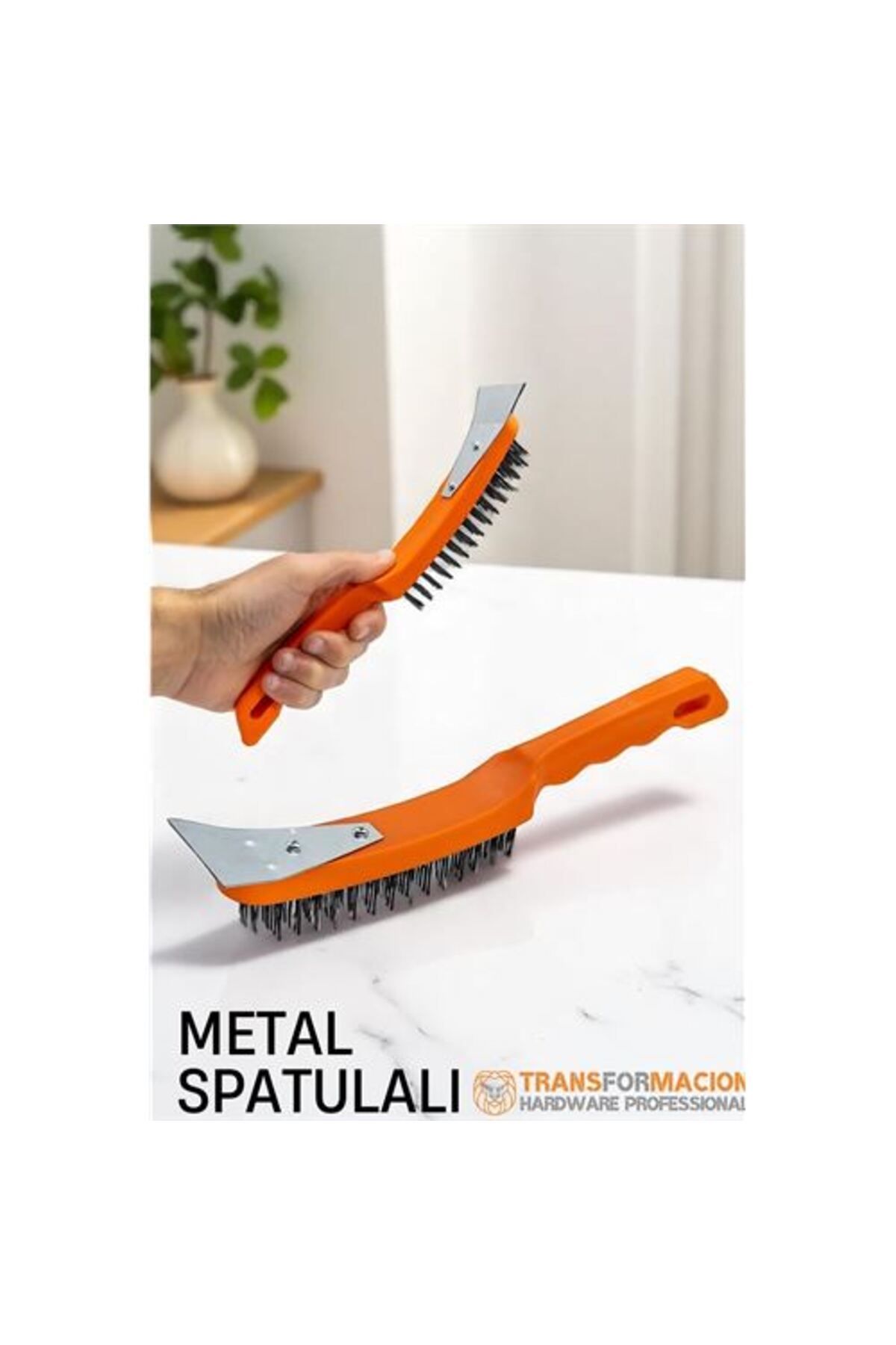ModaCar Metal Spatulalı Tel Fırça - Kazıma Fırçası