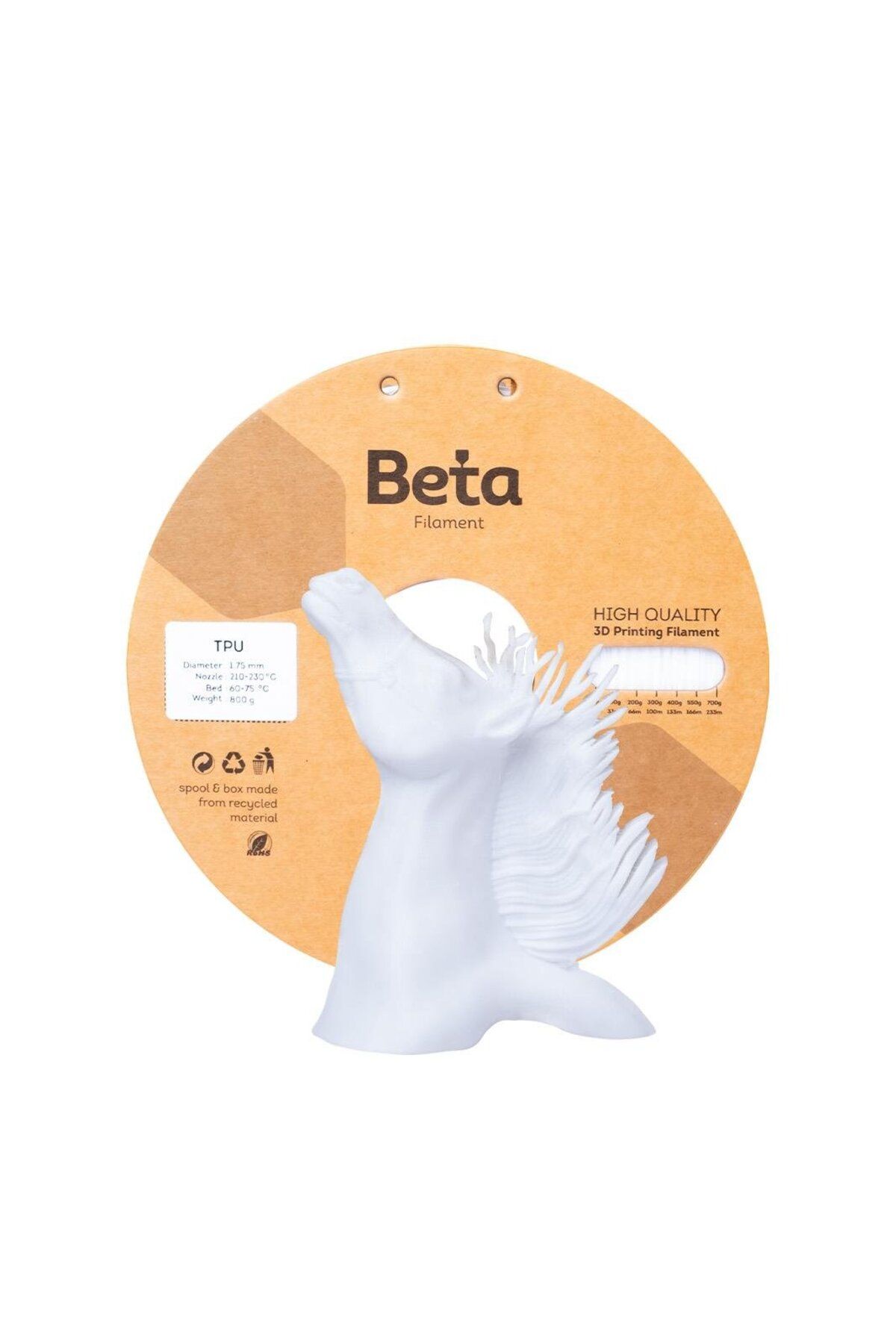 Beta Filament Beta TPU 95A Filament White