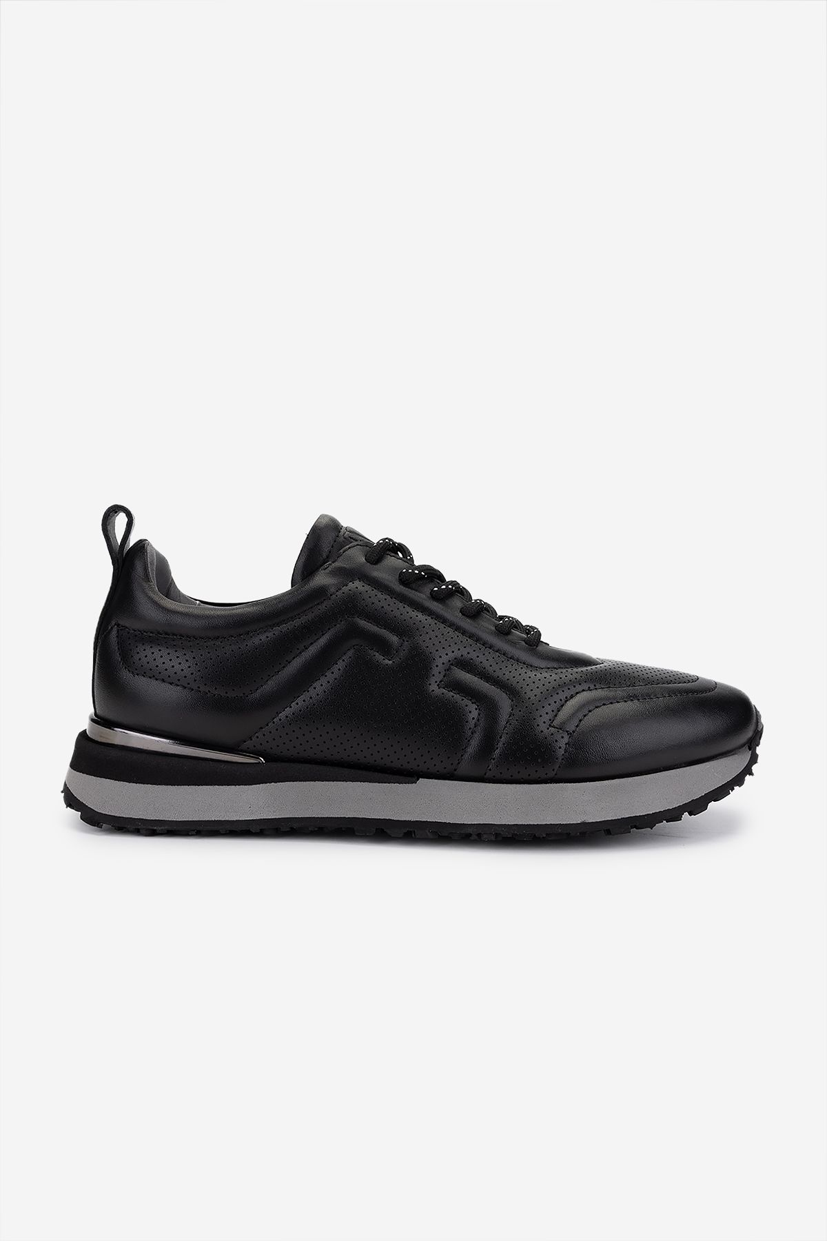 Valmenti Erkek Hakiki Deri Siyah Sneakers & Spor Ayakkabı