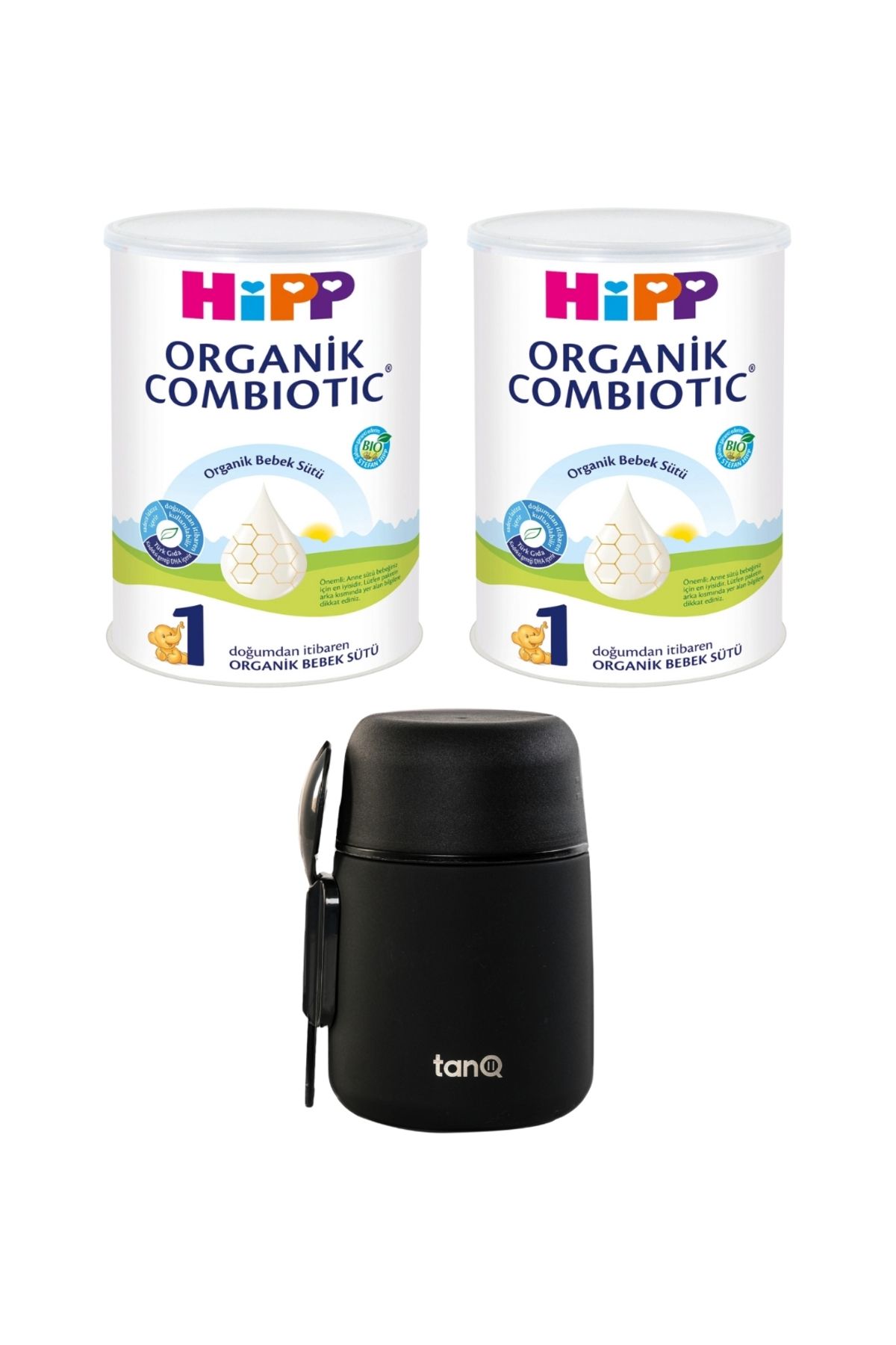 Hipp 1 Organik Combiotic Bebek Sütü 350 gr x2 - Ömür Boyu Garantili Bento Paslanmaz Çelik Mama Termosu