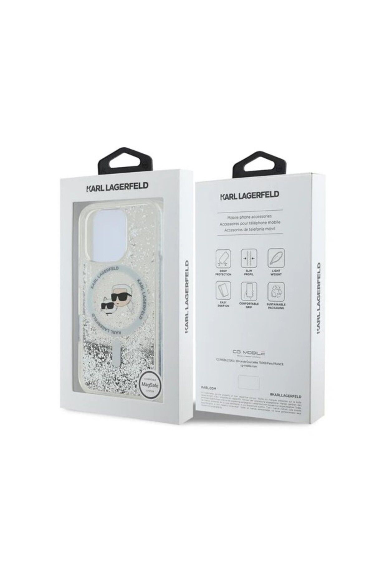 Karl Lagerfeld-كفر شفاف لآيفون 16 برو – تصميم أصلي أنيق مع دعم Mag Safe من Cg Mobile 5