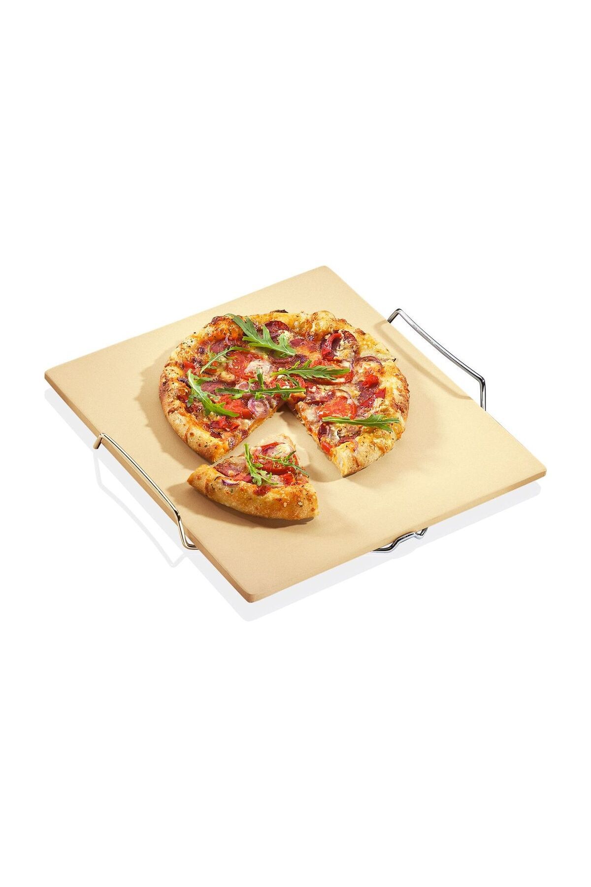 Kuchenprofi Pizza Taşı BBQ 38x35,5x3,5cm, Fırında Taş Fırın Lezzeti