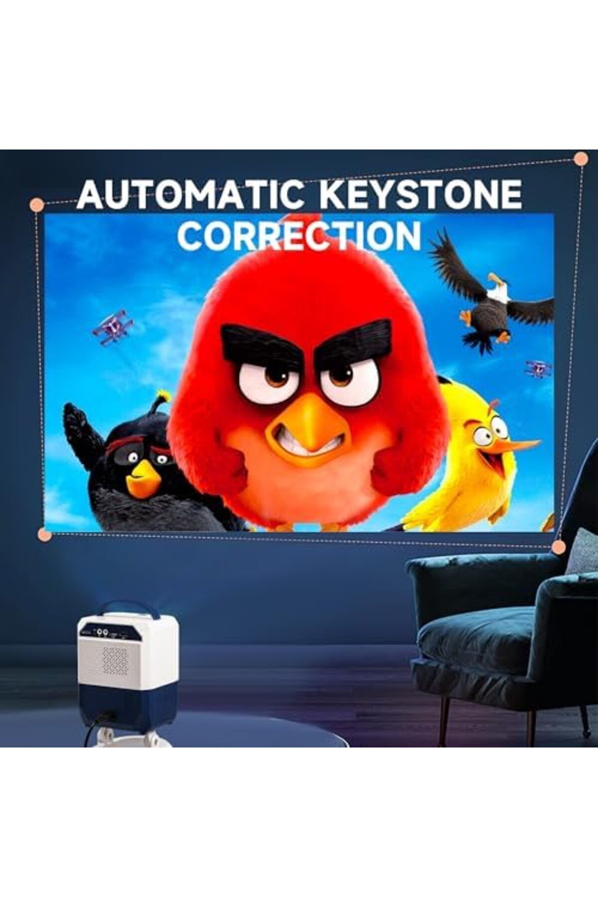 Generic-Q5 Portable Smart Home Theater 4K Projector, Wi-Fi 5G, Bluetooth, Android and iOS Screen Mirroring V 8