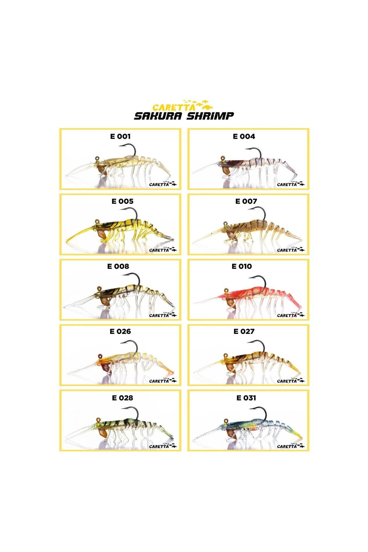 Caretta Sakura Shrimp 7.6cm 6.5gr Silikon Karides Yem