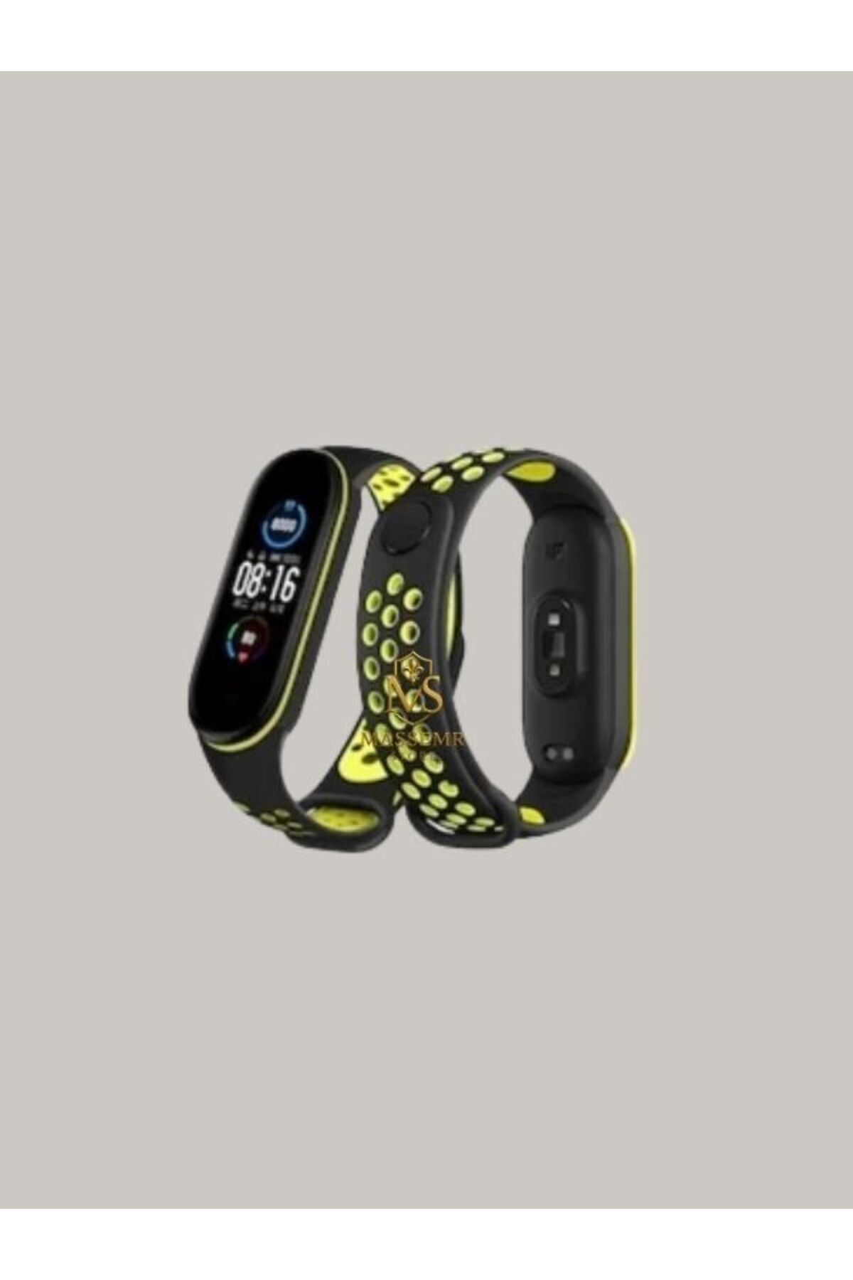 Massemr xiaomi Mi Band 4 Uyumlu Spor Delikli Kordon – Terletmeyen Silikon Bileklik Kayışı