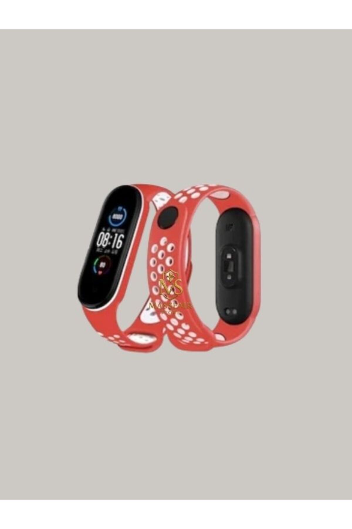 Massemr xiaomi Mi Band 4 Uyumlu Spor Delikli Kordon – Terletmeyen Silikon Bileklik Kayışı