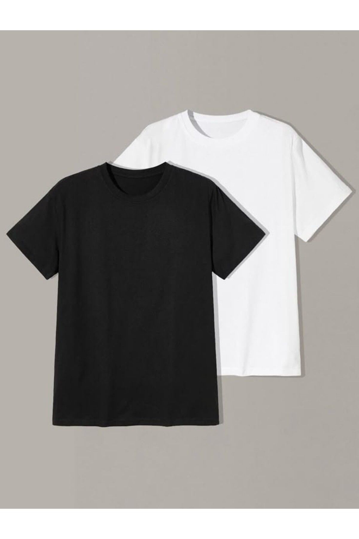 THE WHITE Unisex Siyah Beyaz 2'li T-Shirt