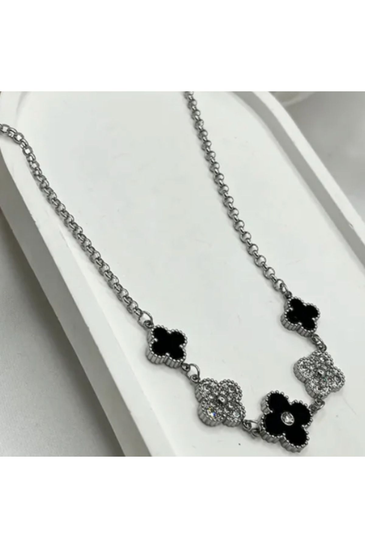 Daniela One Cleef Çelik Kolye 45 cm