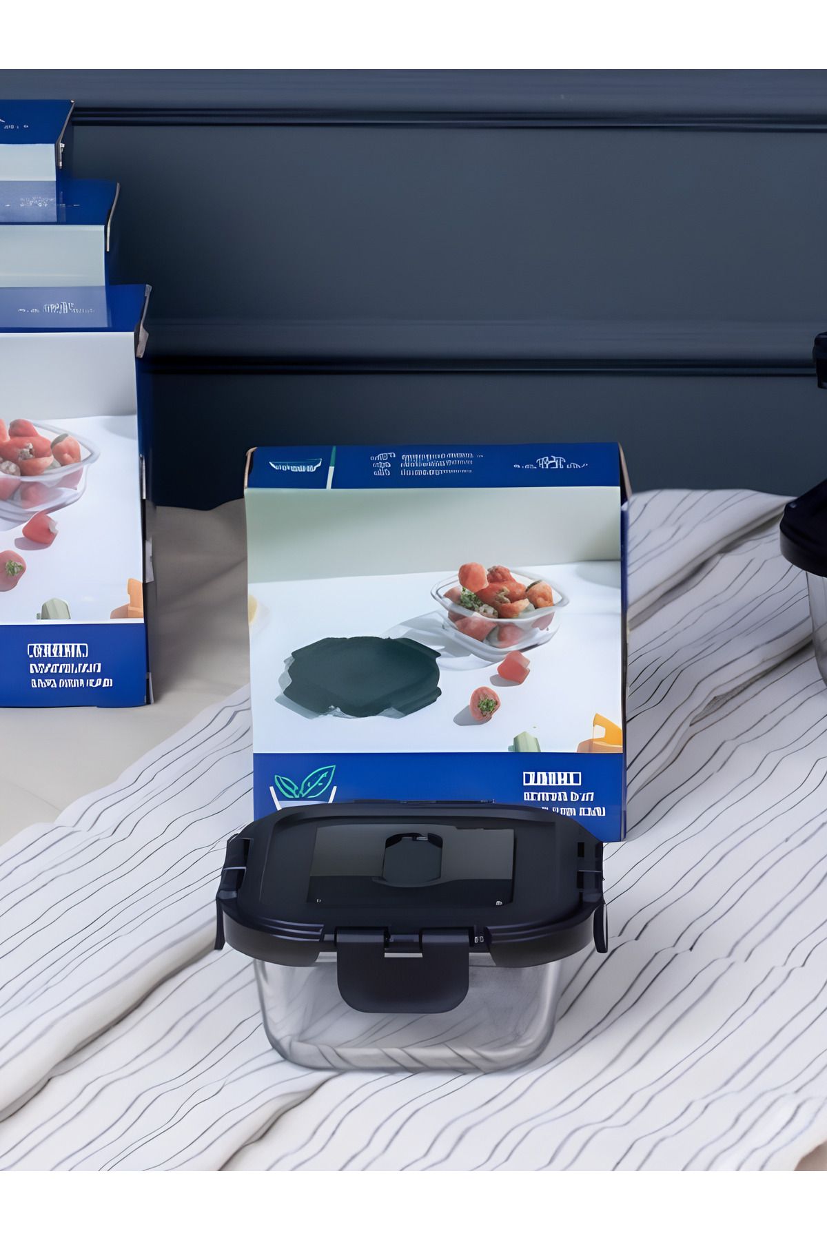 ONAY HOME Freshlock Siyah Cam Dikdörtgen Saklama Kabı 1000 ml - 108
