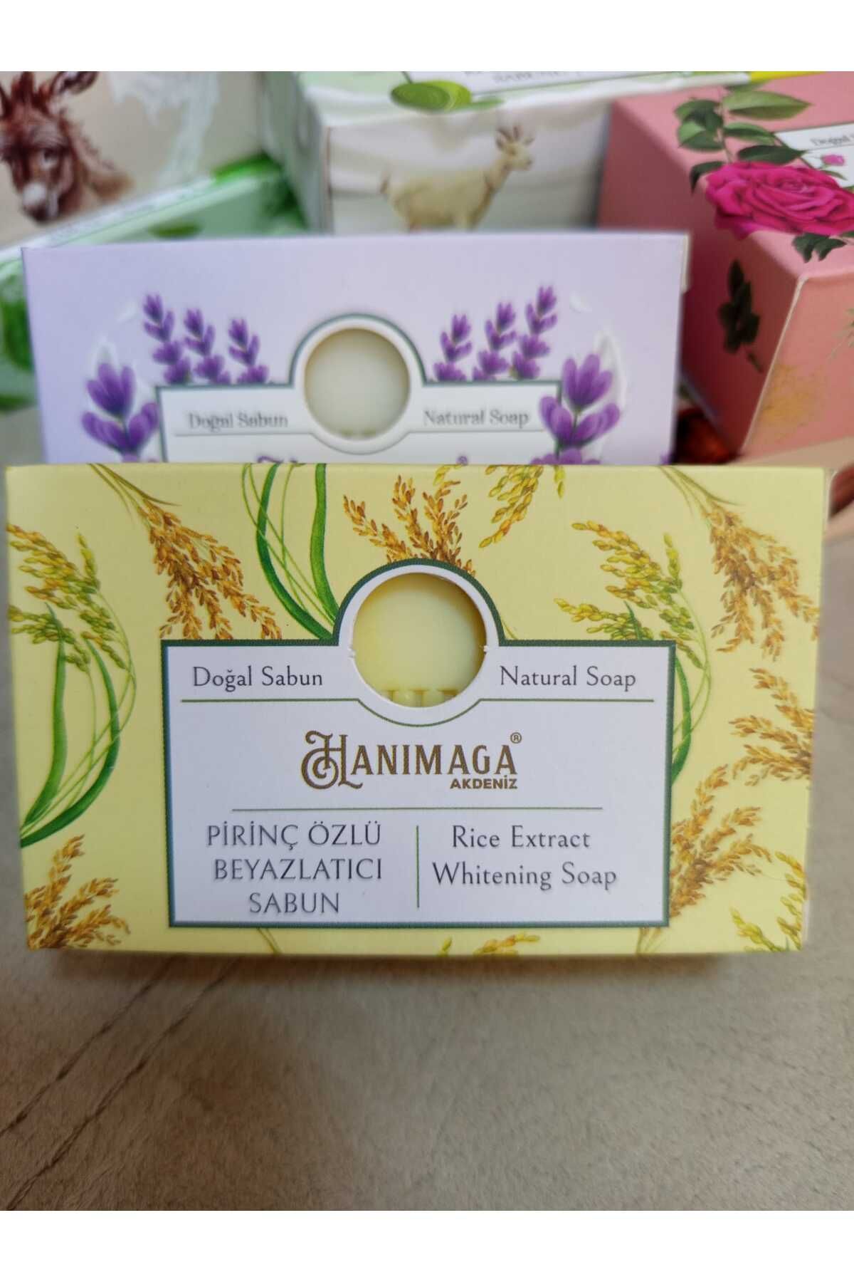 hanımağa akdeniz Doğal Pirinç Özlü Beyazlatıcı Sabun 100 Gr.