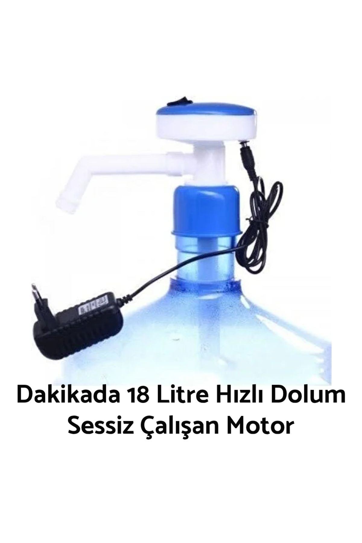 Vayomy Elektrikli Damacana Su Pompası Adaptörlü (1 Dakikada 18 Litre Su)