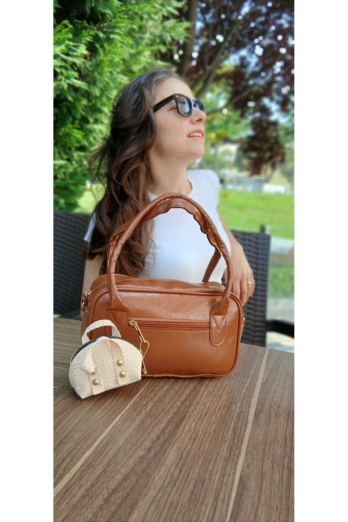 ÇANTA-Minaly Taba Bag + Mini Bag Charm with a Gift! ! 4