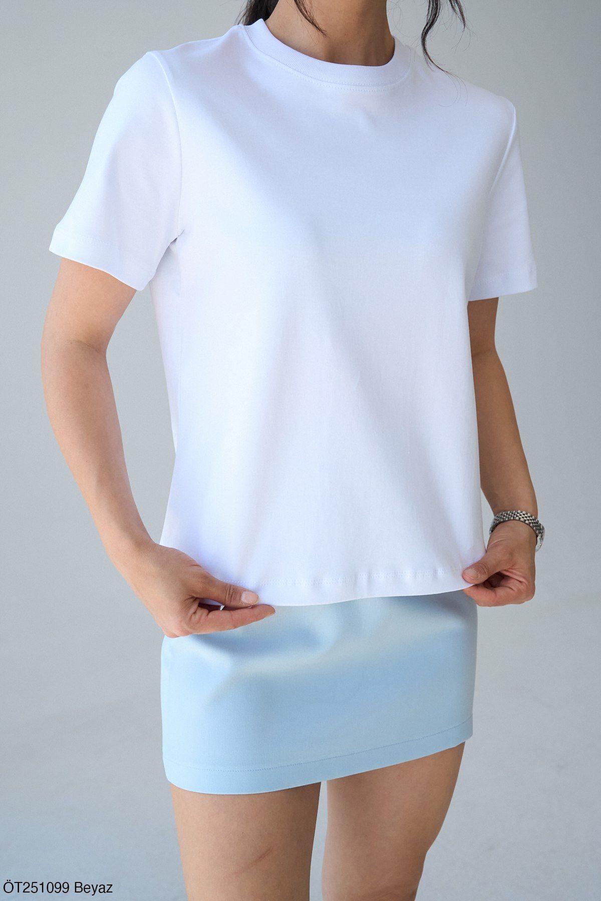Gallogi Premium Kalite, Bisiklet Yaka %100 Pamuk Regular T-Shirt