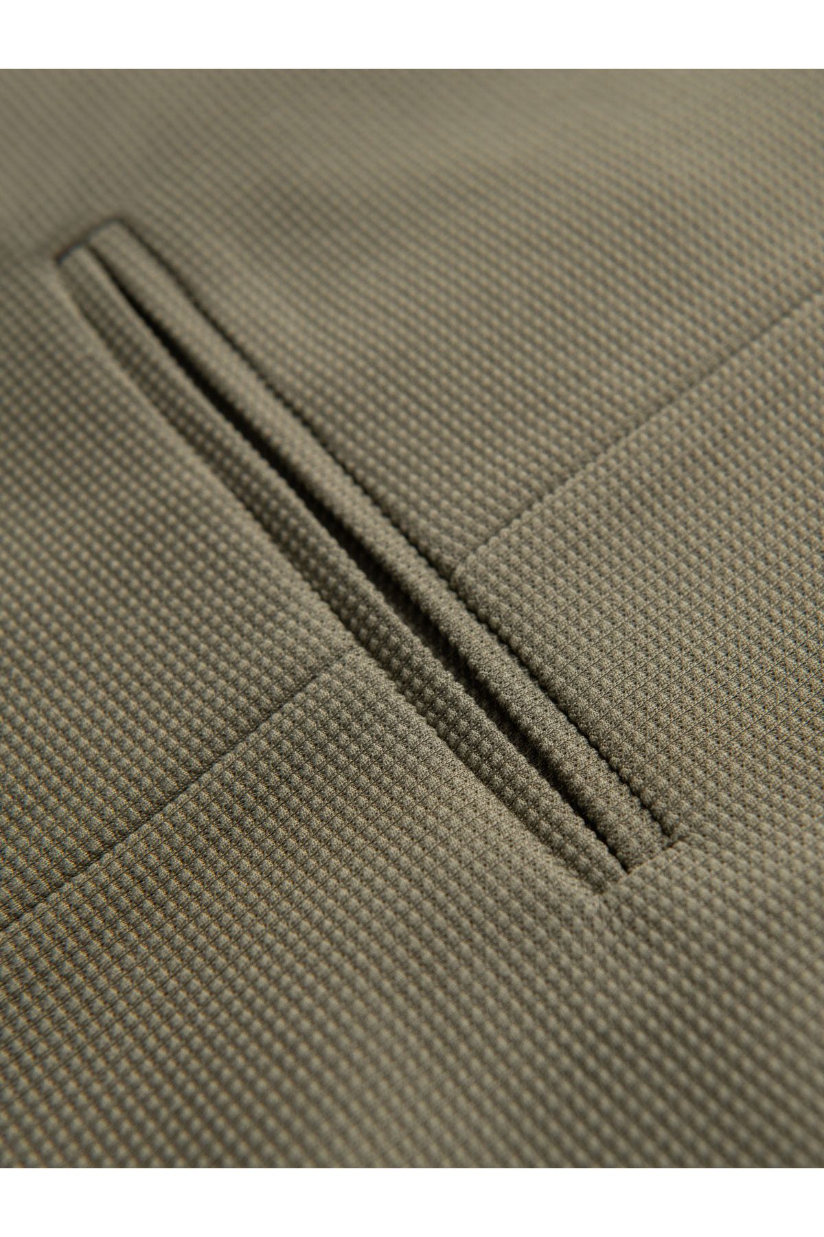 OMBRE-Taillierte Herren Strukturstrickweste mit Revers - oliv V1 OM-BLZV-0144 XL 8