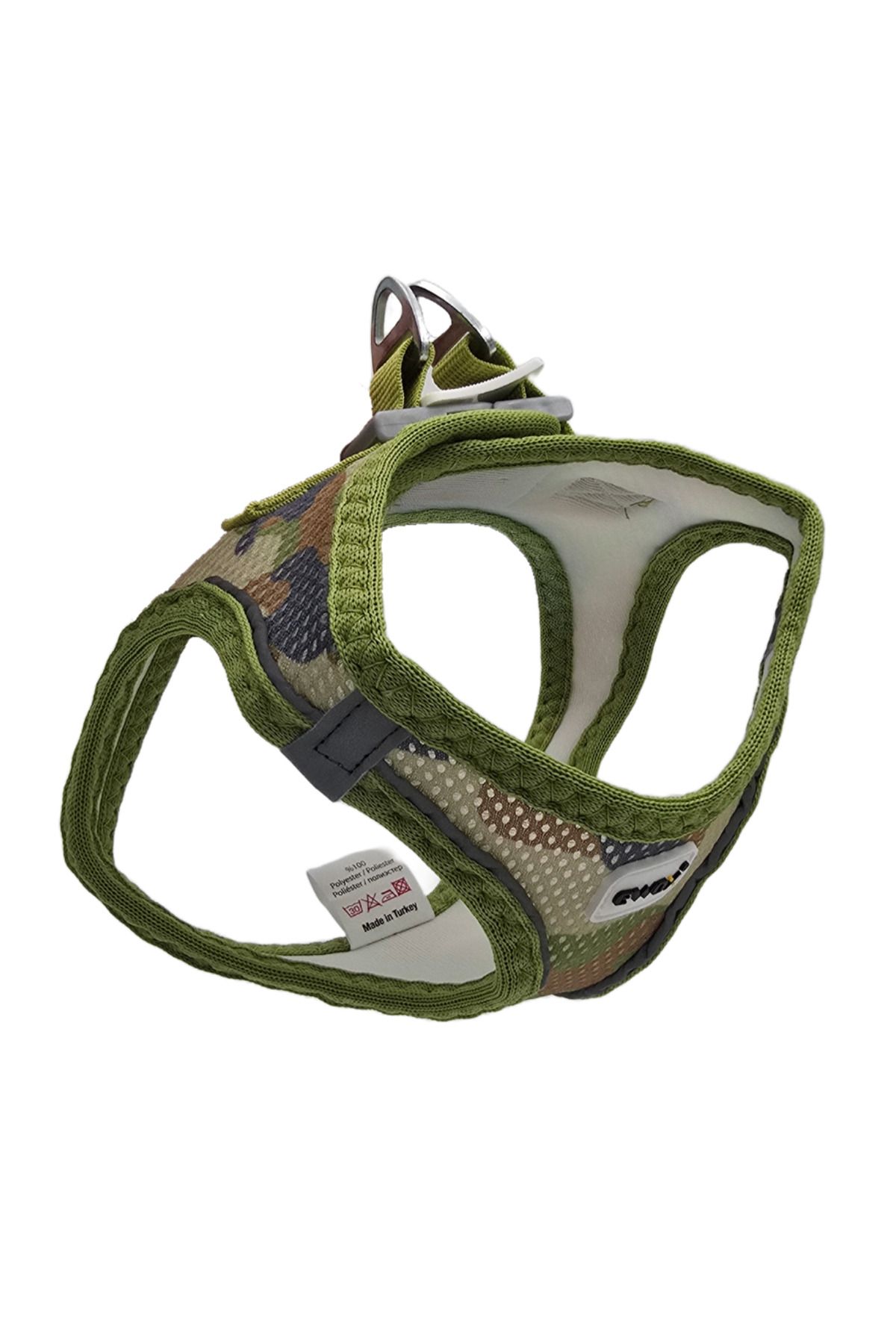 EWOX Air Mesh Yeşil Kamuflaj Desenli Göğüs Tasması 3XS
