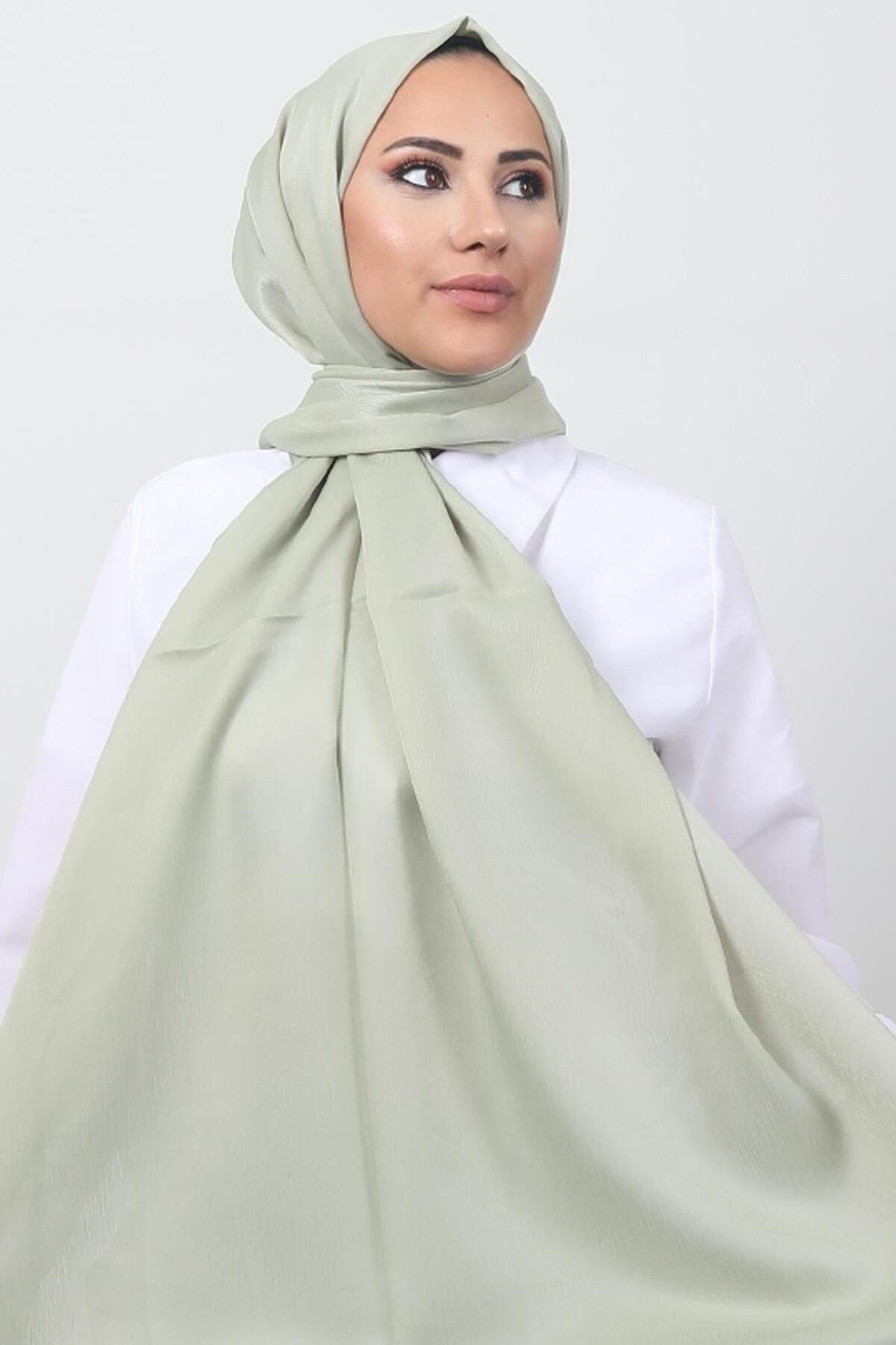 giz astore İnci Saten Şal Soft Yeşil