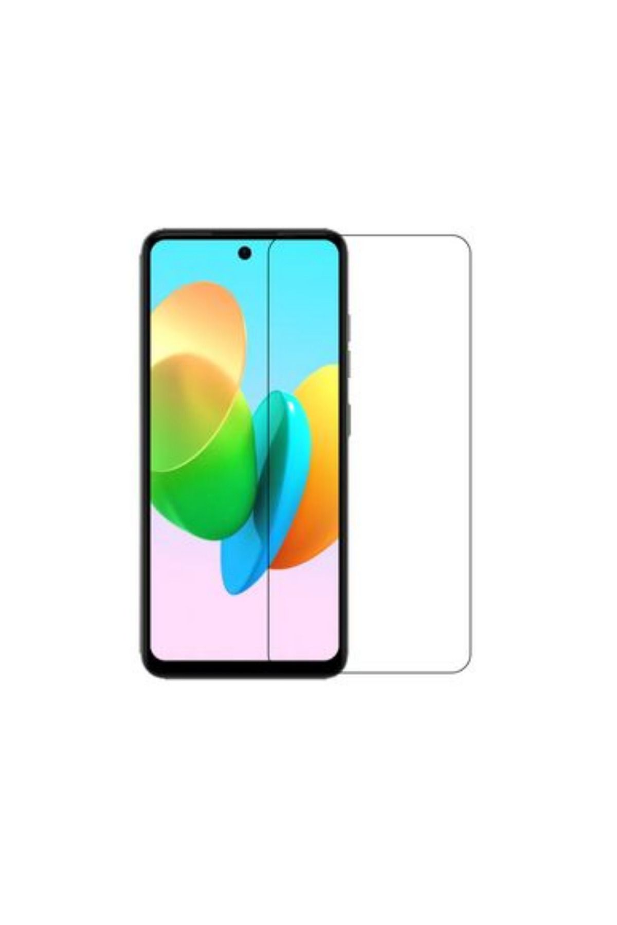 Nettech Tecno Spark 20C Uyumlu Kılıf Dostu Cam Ekran Koruyucu (Şeffaf)
