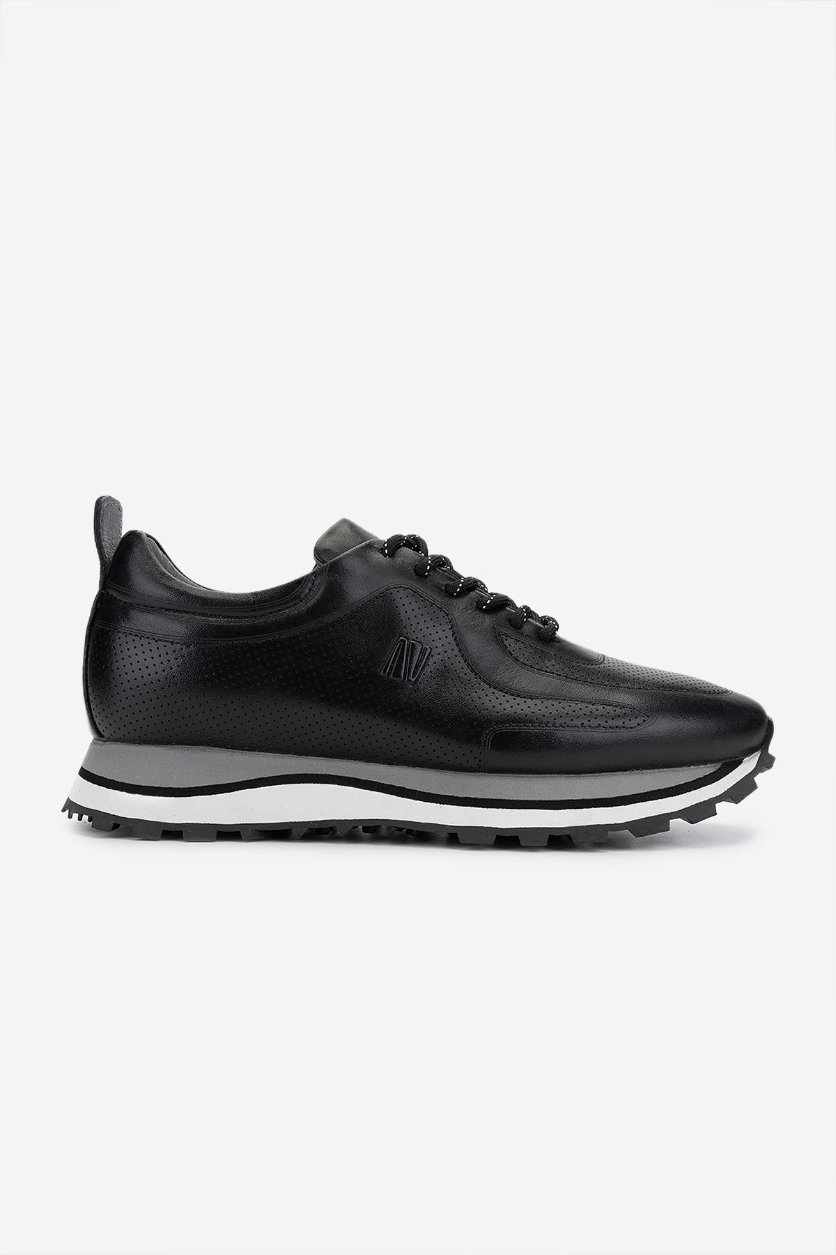Valmenti Erkek Hakiki Deri Siyah Deri Sneakers & Spor Ayakkabı