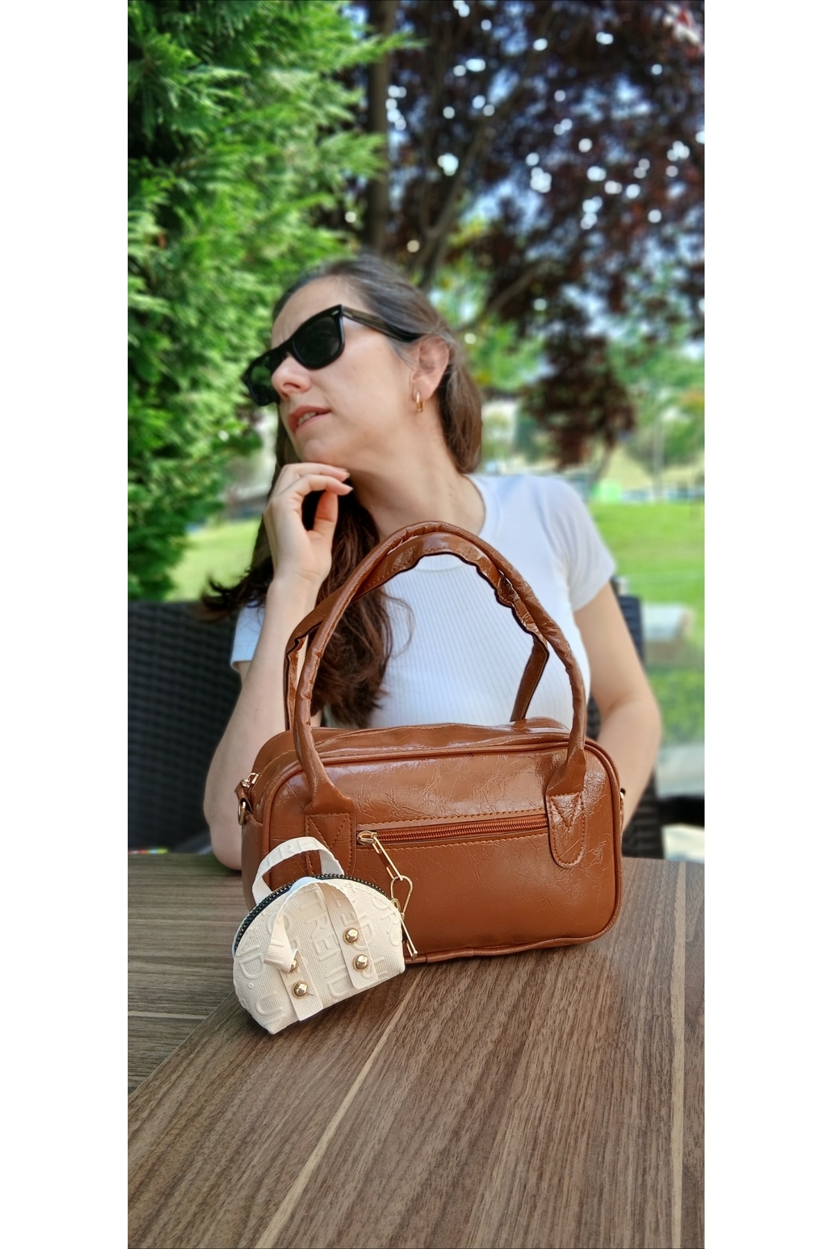 ÇANTA-Minaly Taba Bag + Mini Bag Charm with a Gift! ! 2