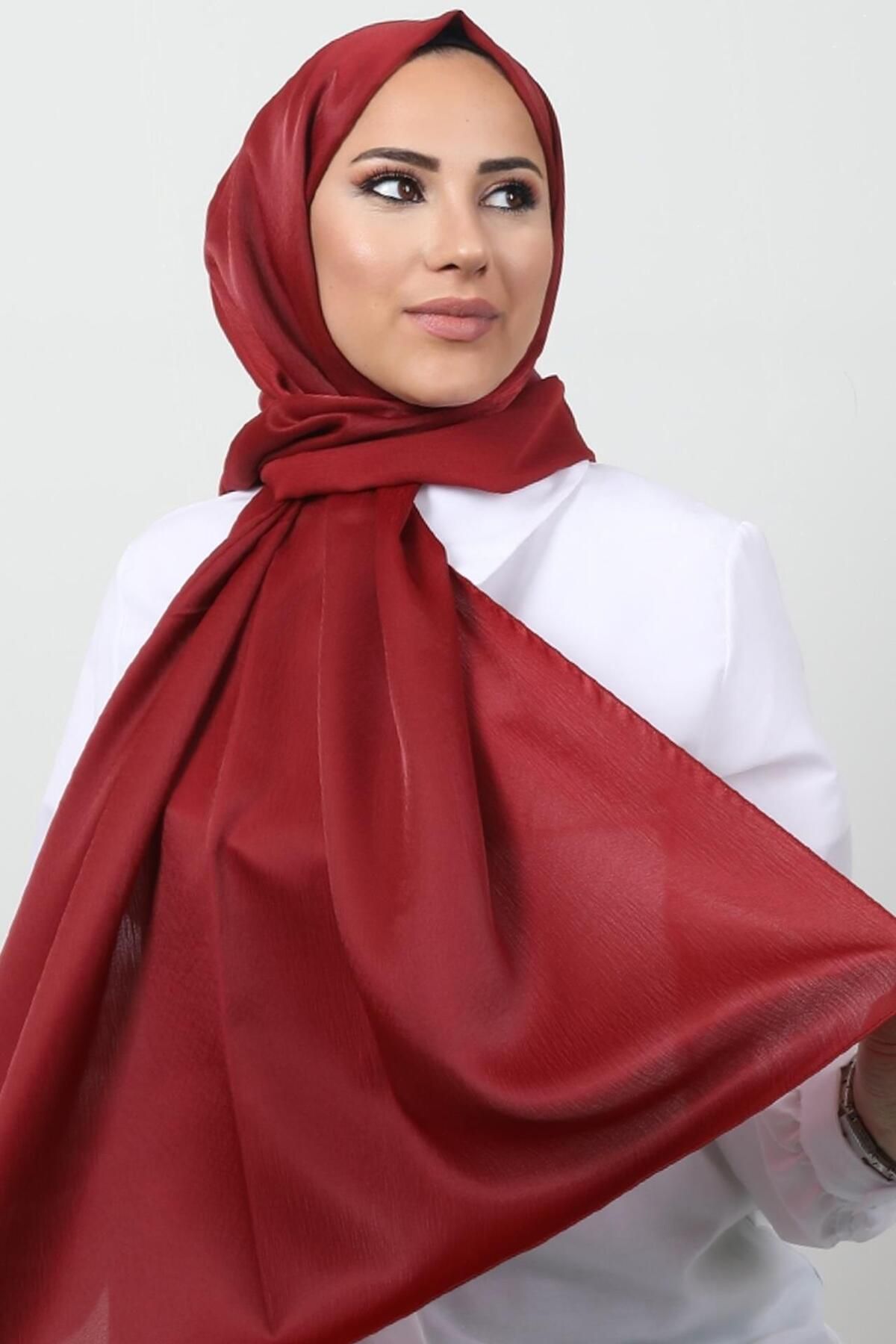 giz astore İnci Saten Şal Bordo
