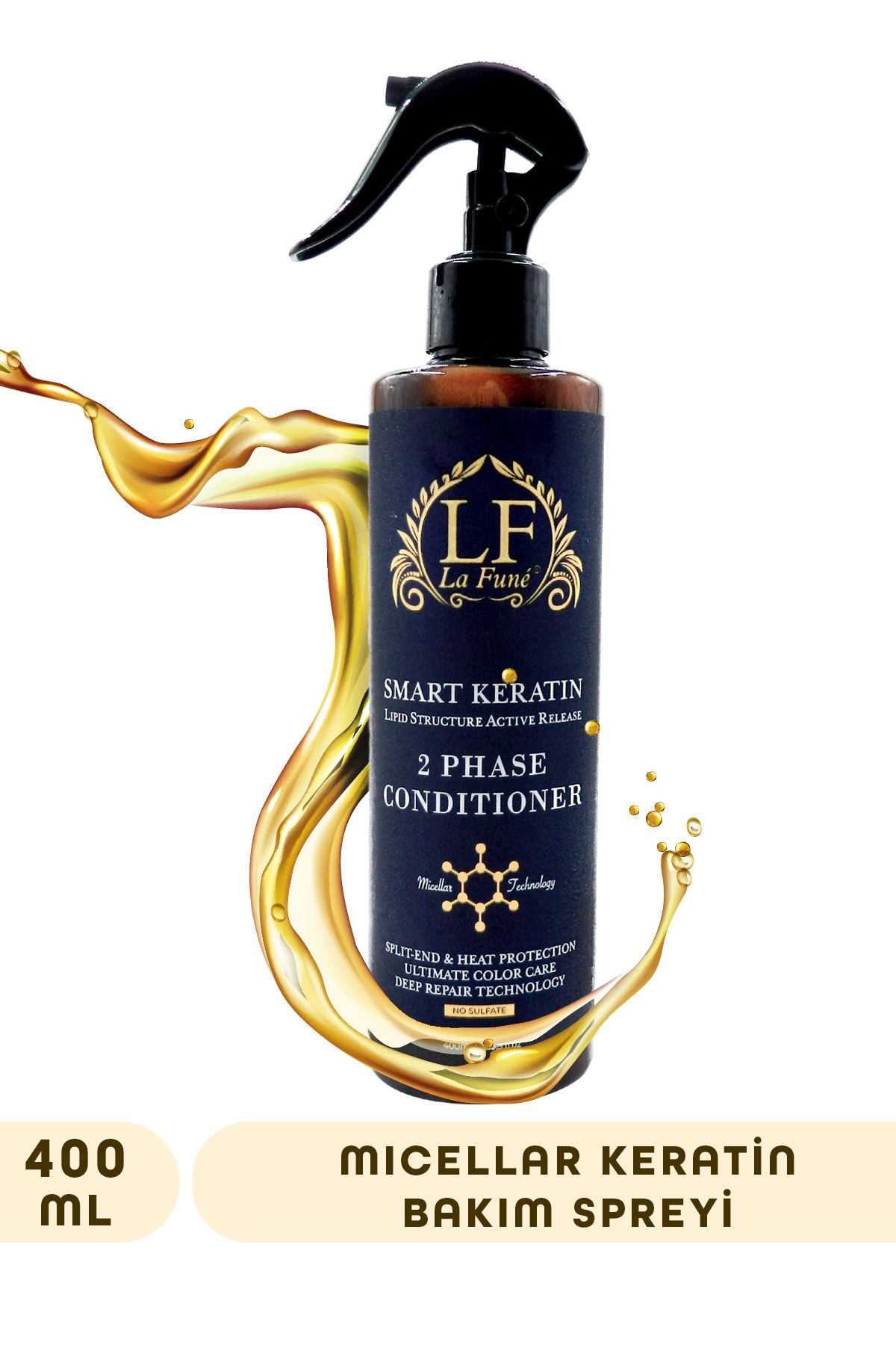 LF Lafune Smart Keratin Çift Fazlı Onarıcı ve Koruyucu Krem Saç Bakım Spreyi 400 ml