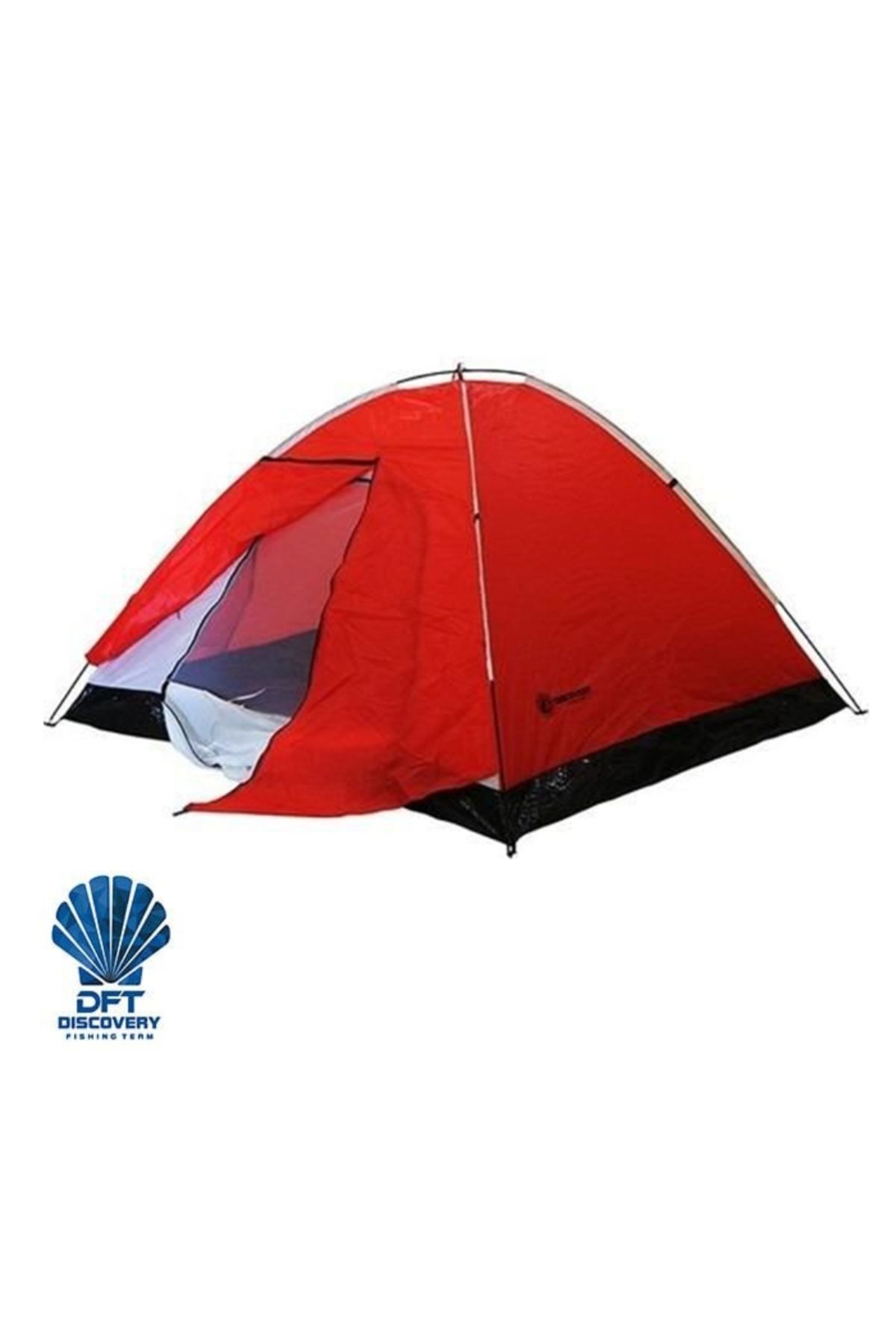 Discovery S. DFT 3 Kişi Tek Kat Kırmızı Çadır 220x200+70x130cm
