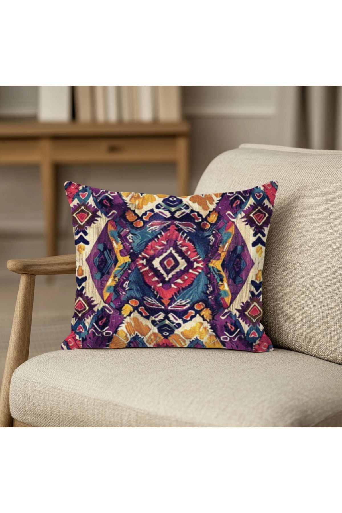 TURKISHRUG KINGDOM Otantik Kilim Desenli Kırlent Kılıfı