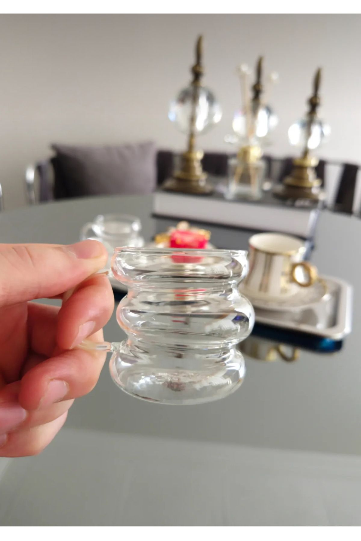 tafce Kulplu Şerit Kahve Yanı Bardak 6 Adet Mini Kulplu Şerit Bardak Pinterest Kahve Yanı Sunum Bardağı