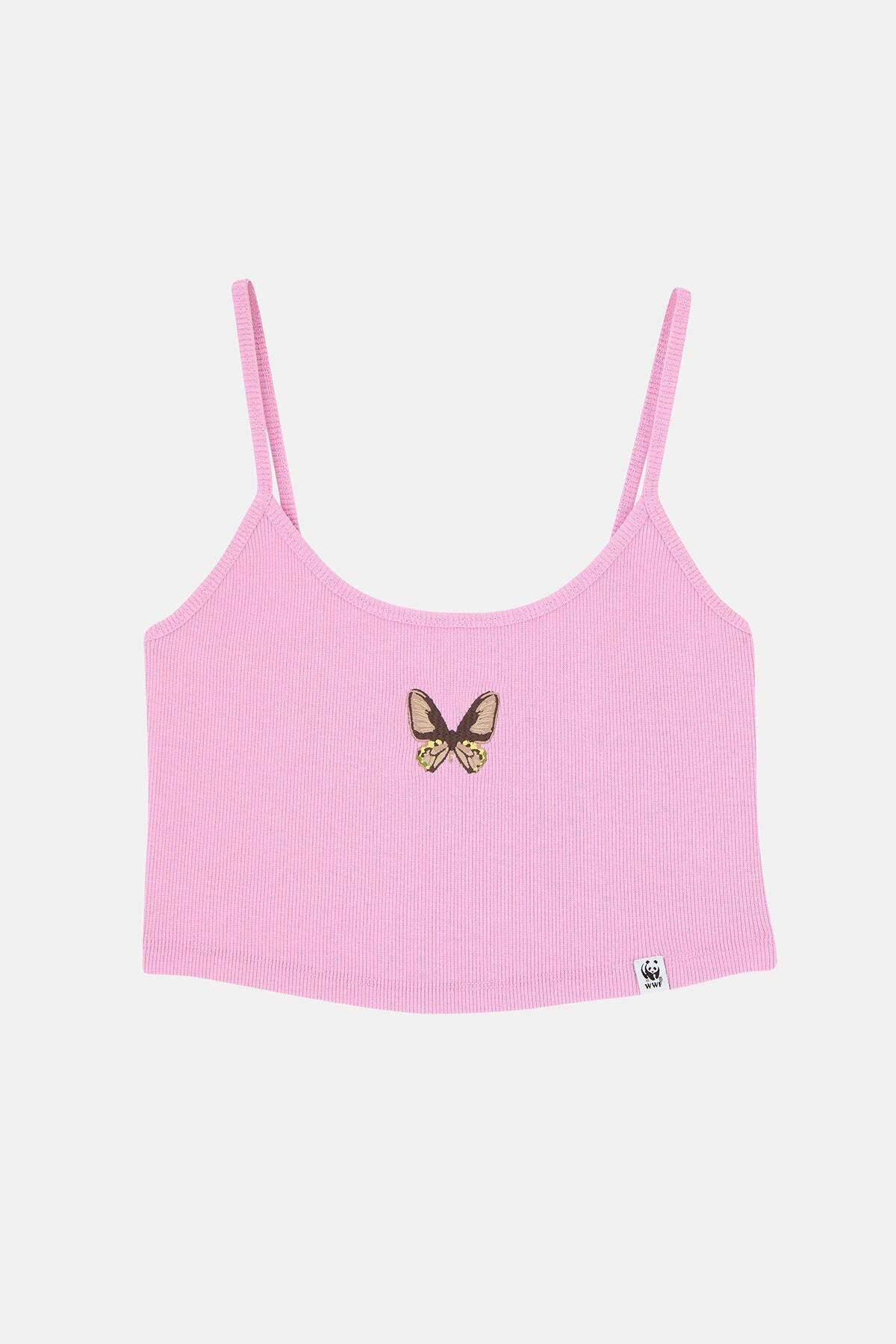 WWF Market Troides Ribana Askılı Atlet - Pembe