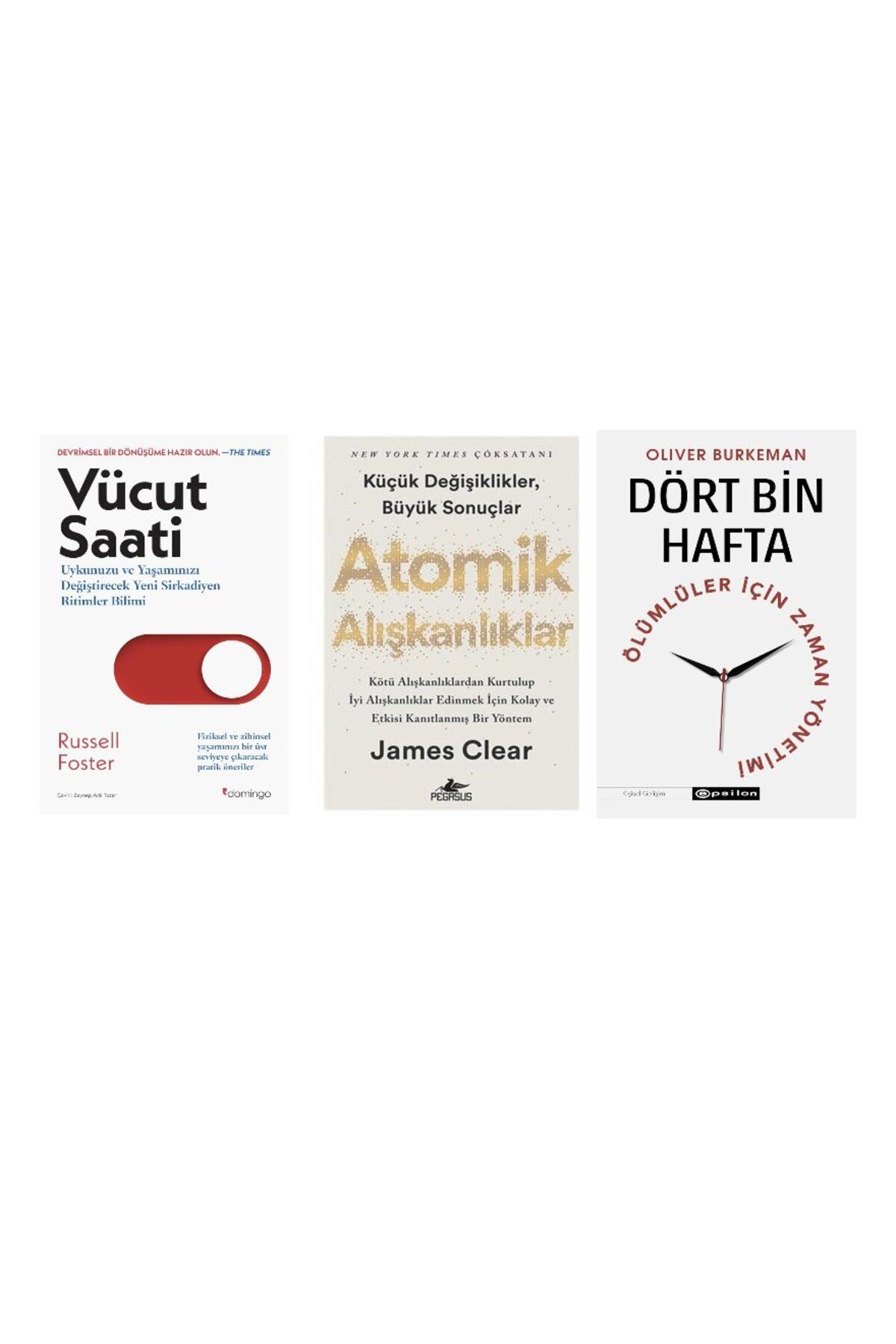 Destek Yayınları vucut saati + atomik aliskanliklar + dort bin hafta = 3 set