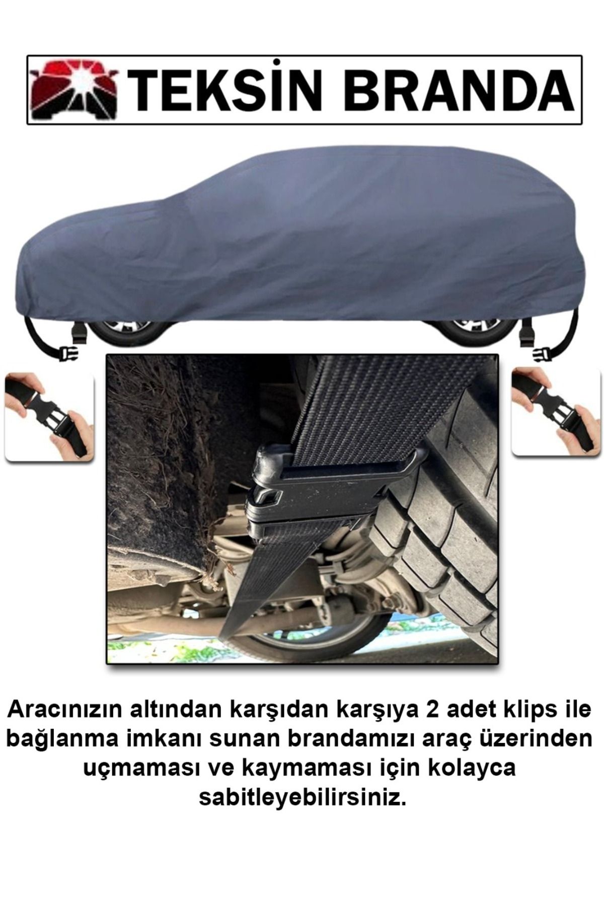 ULTRASHOP-Tesla Model Y Juniper (2025-) Auto Tarpaulin Waterproof Miflon Car Tarpaulin Car Tent with Clips 2