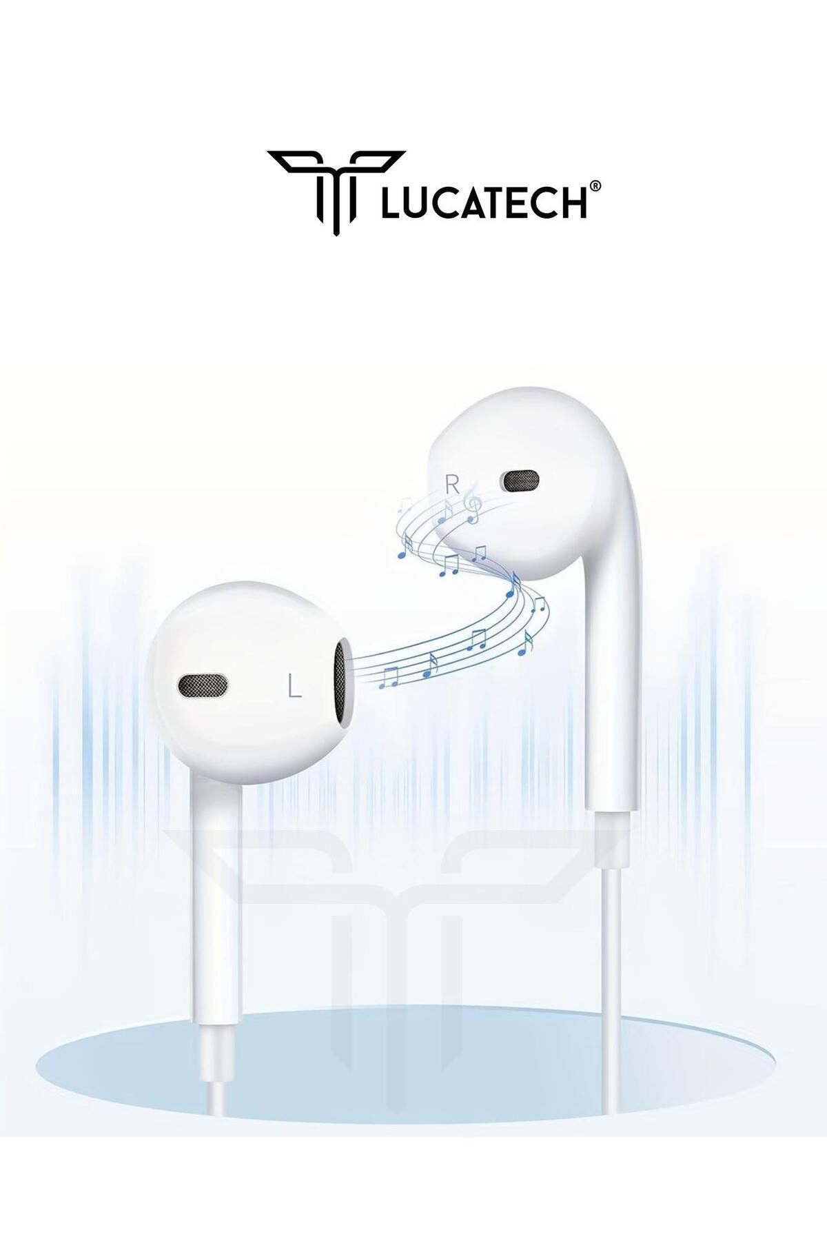 Lucatech Xiaomiai 12T / 12T Pro / 13T / 13T Pro / 14T / 14T Pro uyumlu TypeC Kulaklık Beyaz