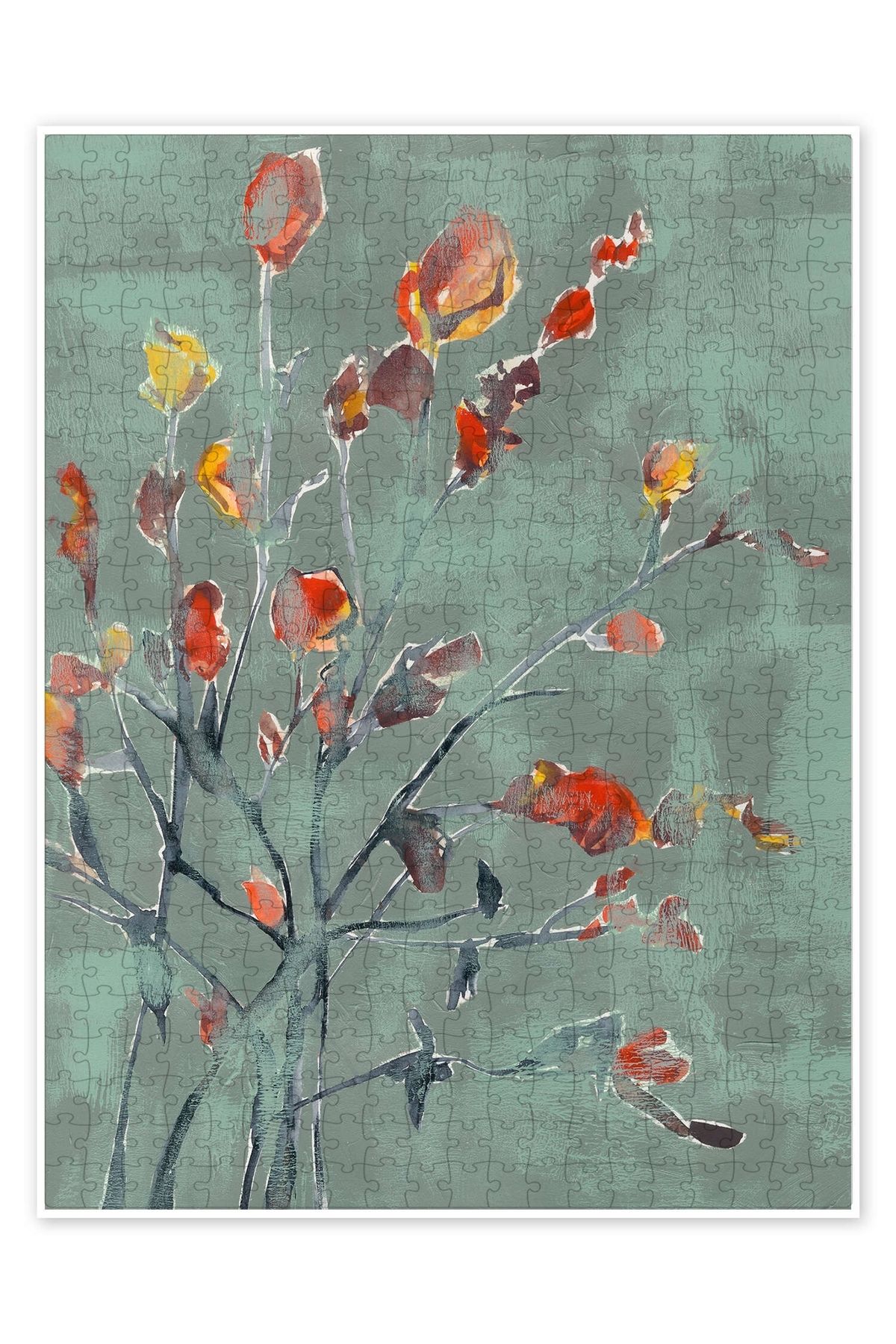 Jeronkarji Wildflower Suluboya II 500 Parça Puzzle Yapboz Bohem Soyut Sanat Temalı