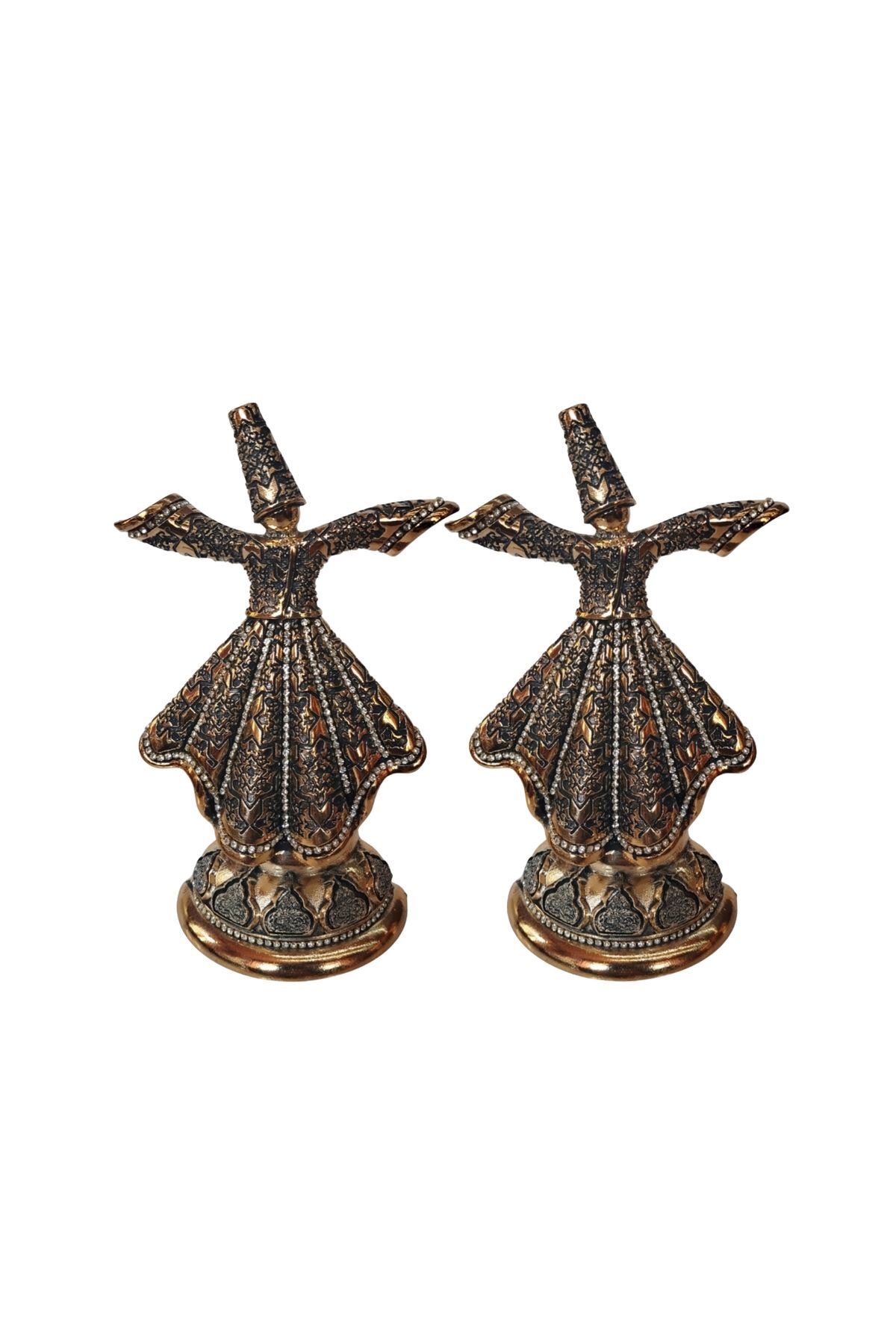 Ats Art Dekoratif İkili Semazen Set Altın Detaylı 20 cm