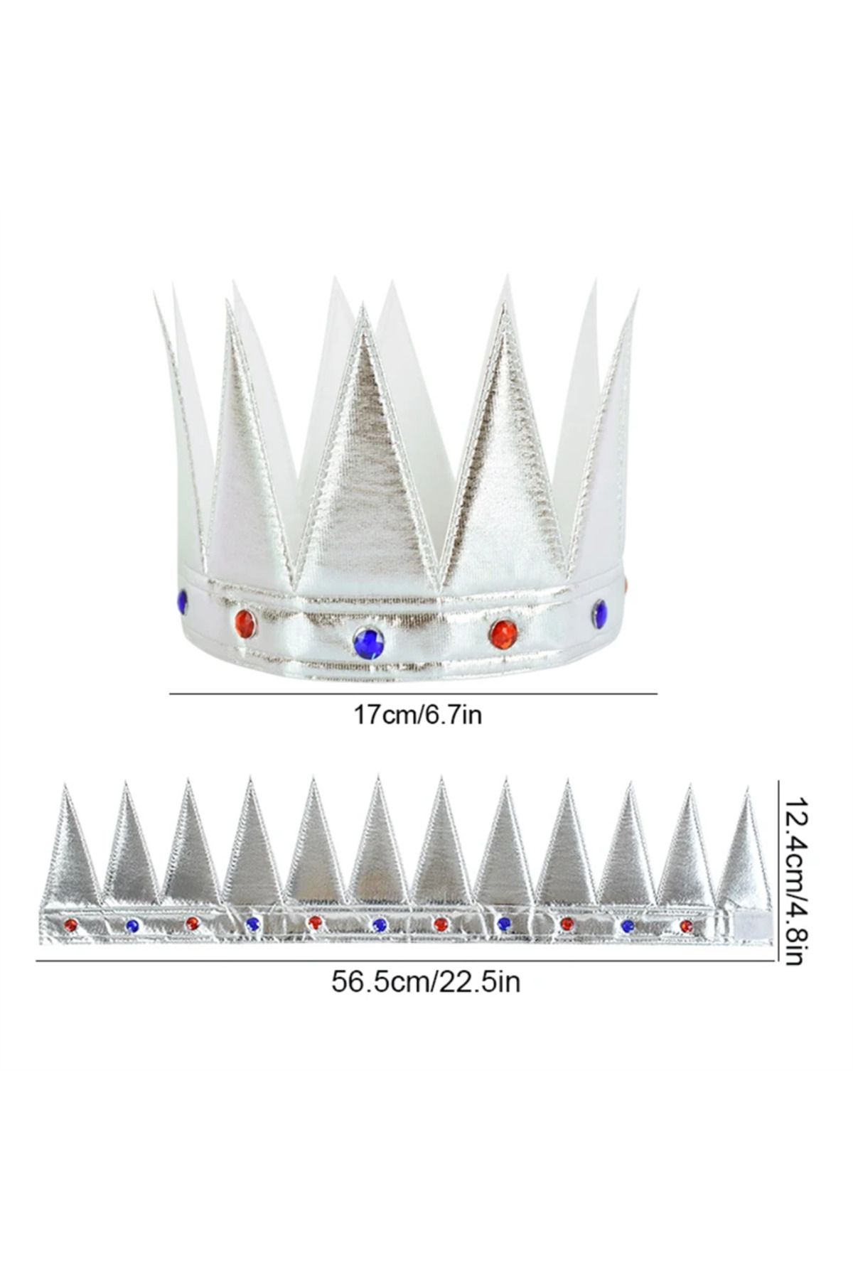 Kanonik Education GümüşRenkEvaYumuşakKralKraliyetTacıYetişkinÇocukUyumlu55cm