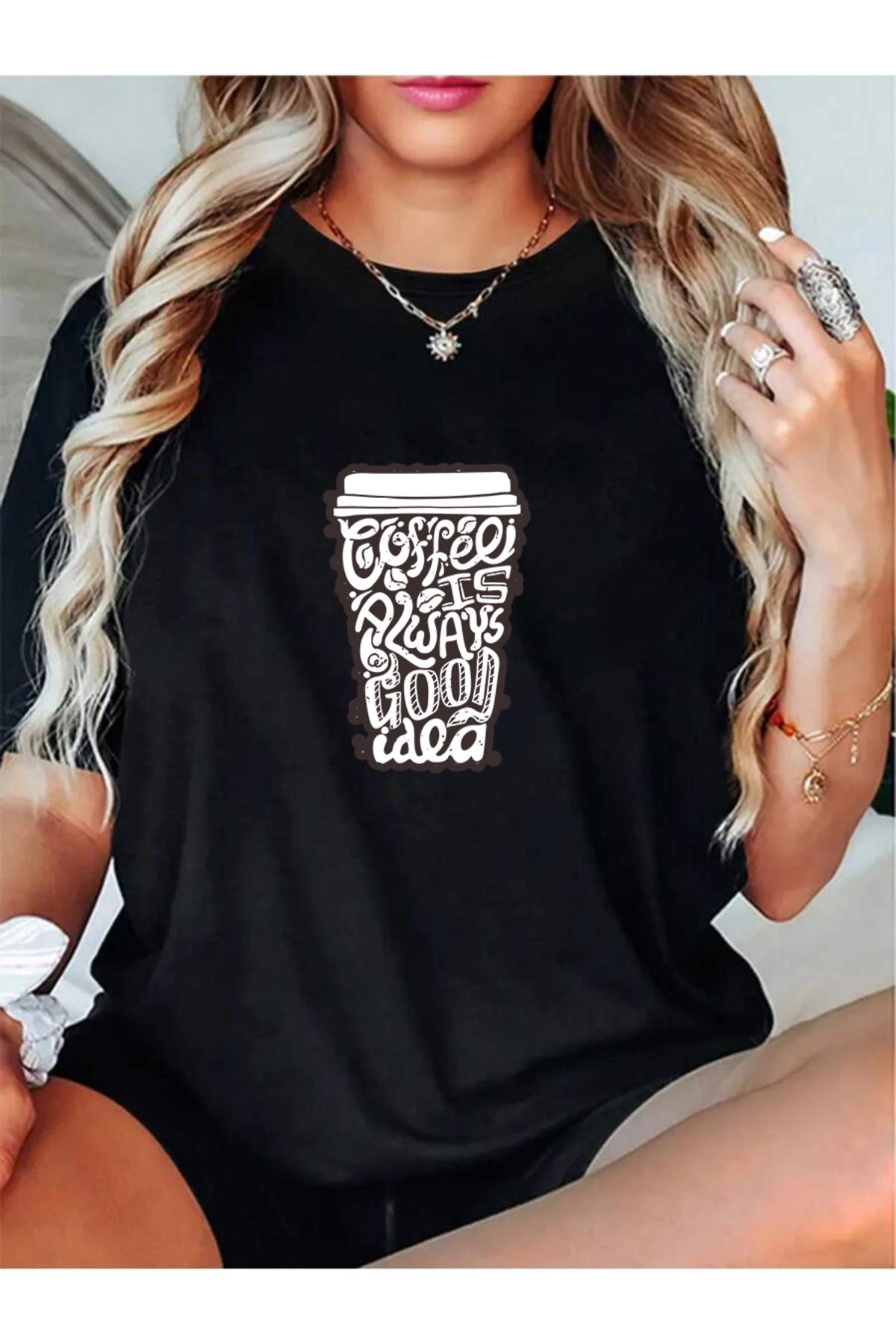 uyguntarz Unisex Kahve Severlere Özel Tasarım Basklı Tshirt