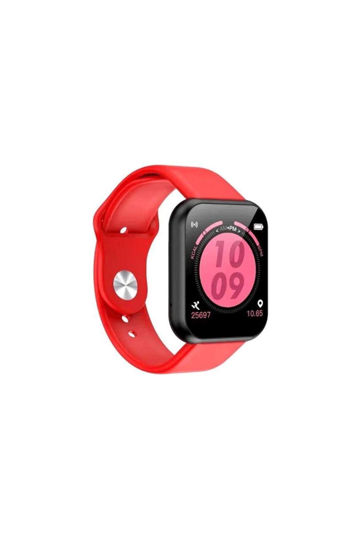 SIKS-Smartwatch SIKS Series 7 Compatible with Android and IOS, Fitness Function, Touch Screen, Red 4