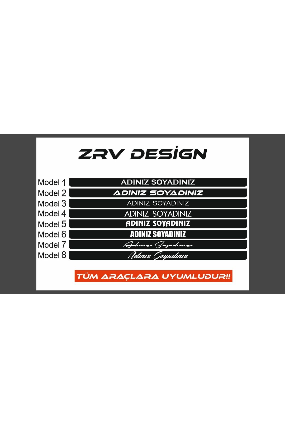 ZRV Design Kişiye Özel Plakalık Araç Plakalığı