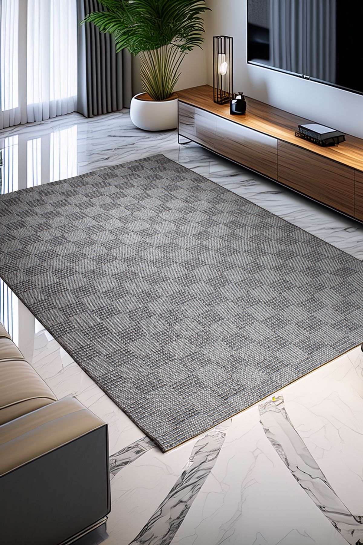 akbel halı & yatak exclusive home design Siesta 1508 Gri Jüt Sisal Modern Hasır Halı