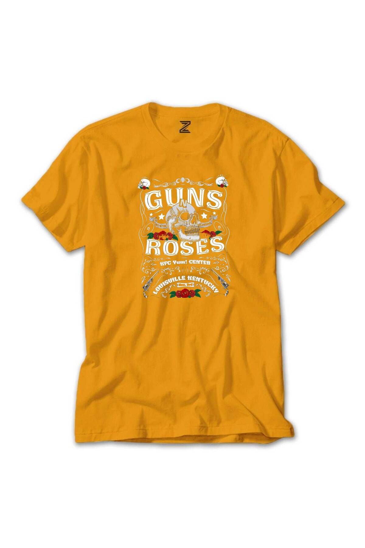 Z zepplin Guns N Roses Louisulle Kentucky Sarı Tişört