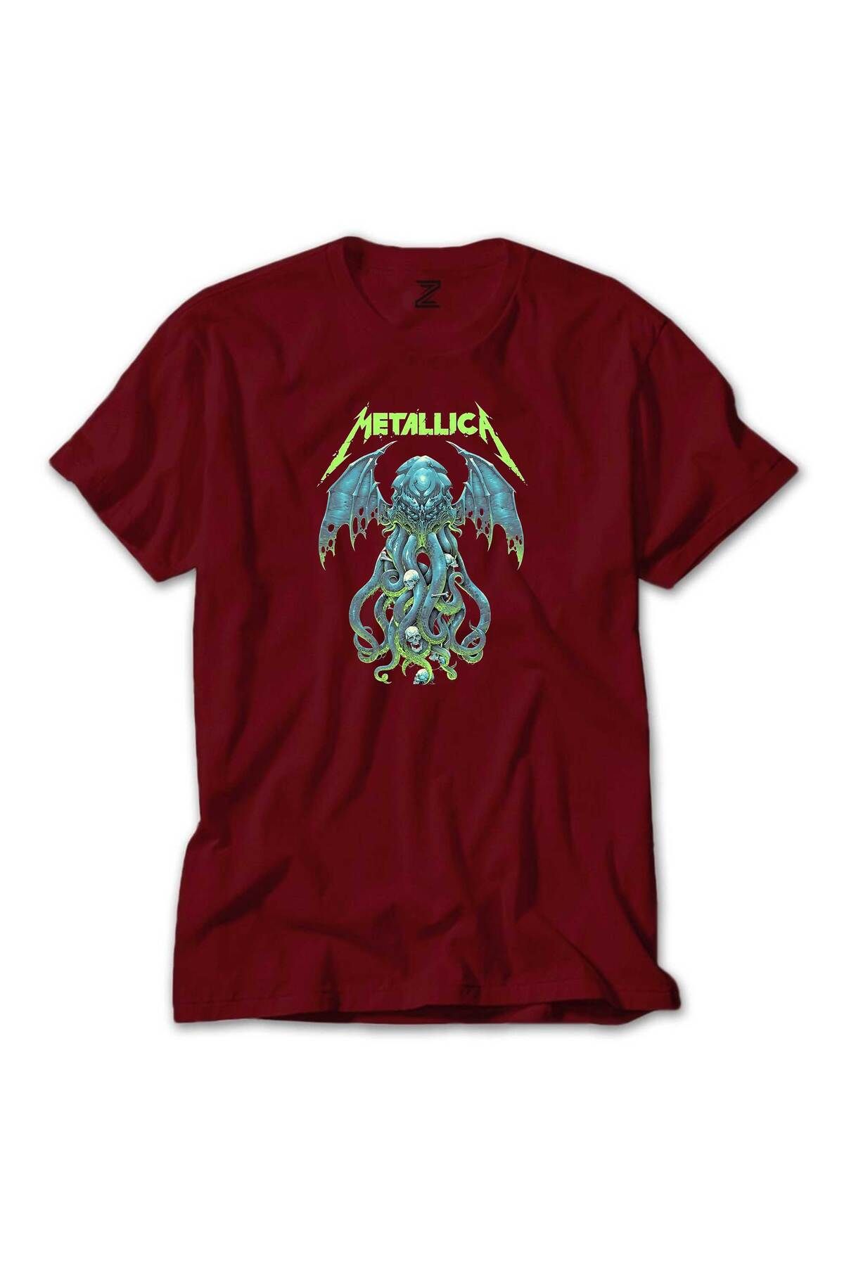 Z zepplin Metallica Octopus Bat Kırmızı Tişört
