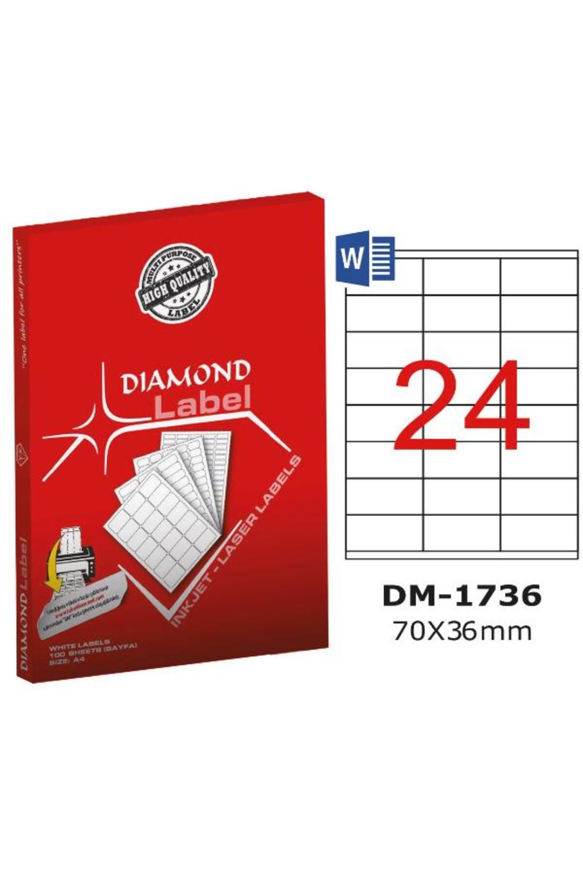 ASİL DOĞAN Diamond Lazer Etiket DM-1736 70x36 mm