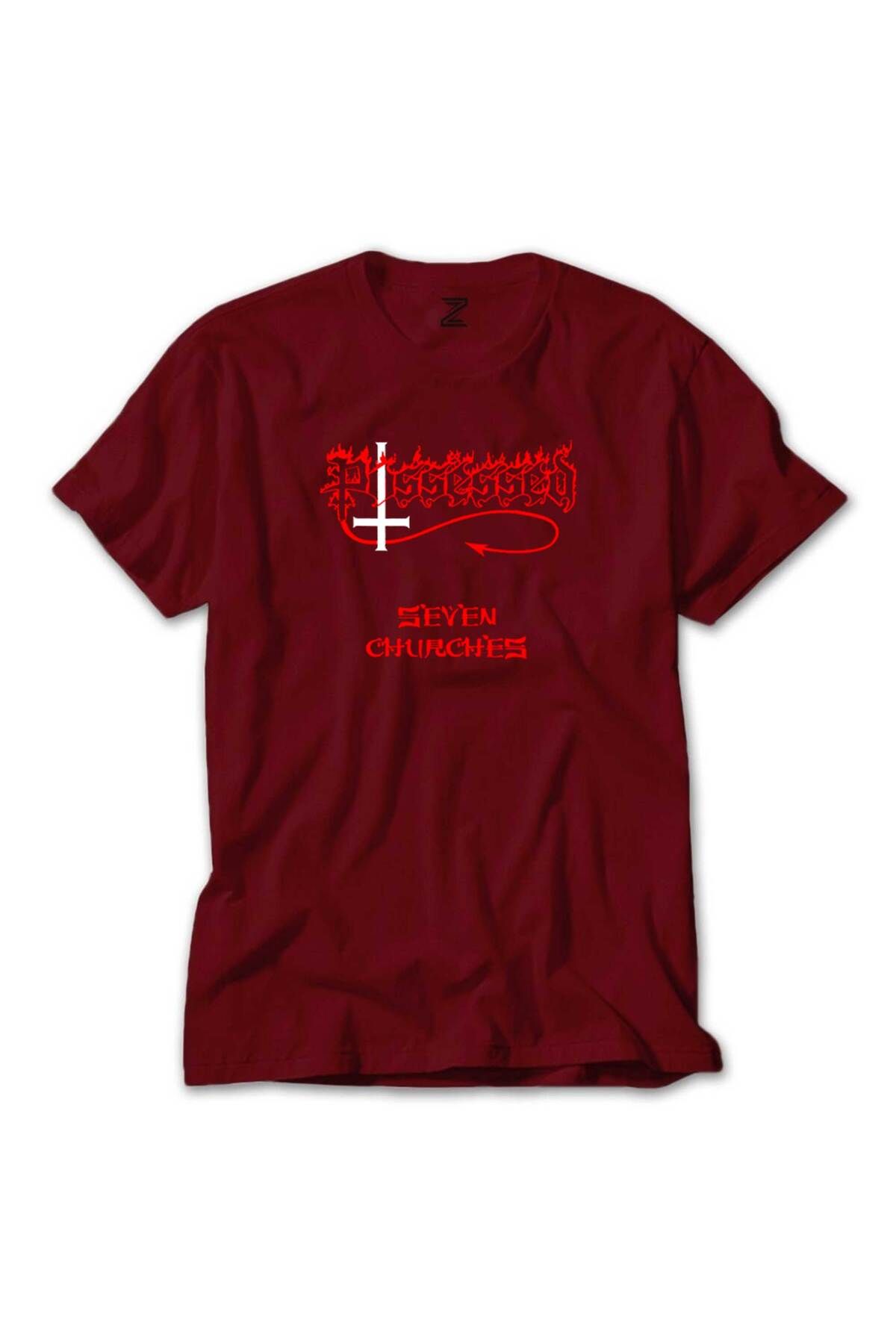 Z zepplin Possessed Seven Churches Kırmızı Tişört