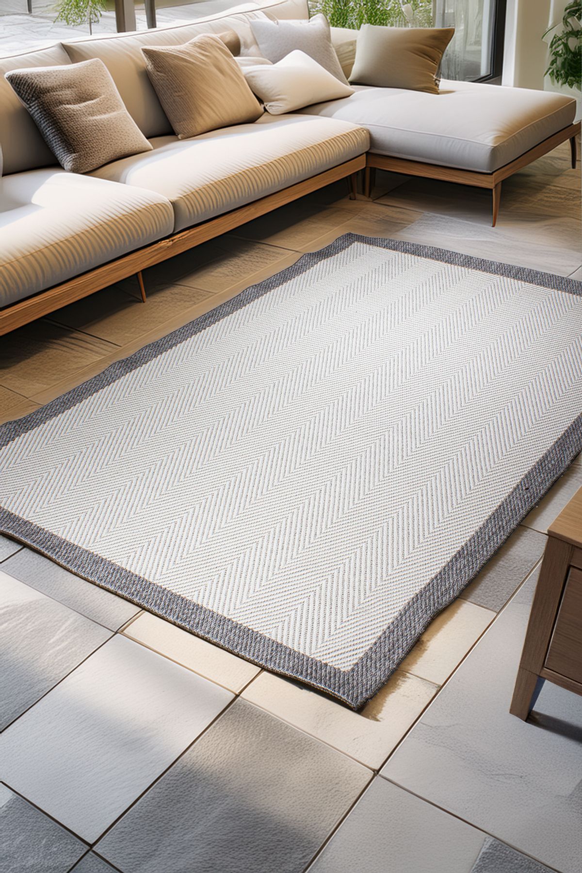 akbel halı & yatak exclusive home design Siesta 1504 Beyaz Jüt Sisal Modern Hasır Halı