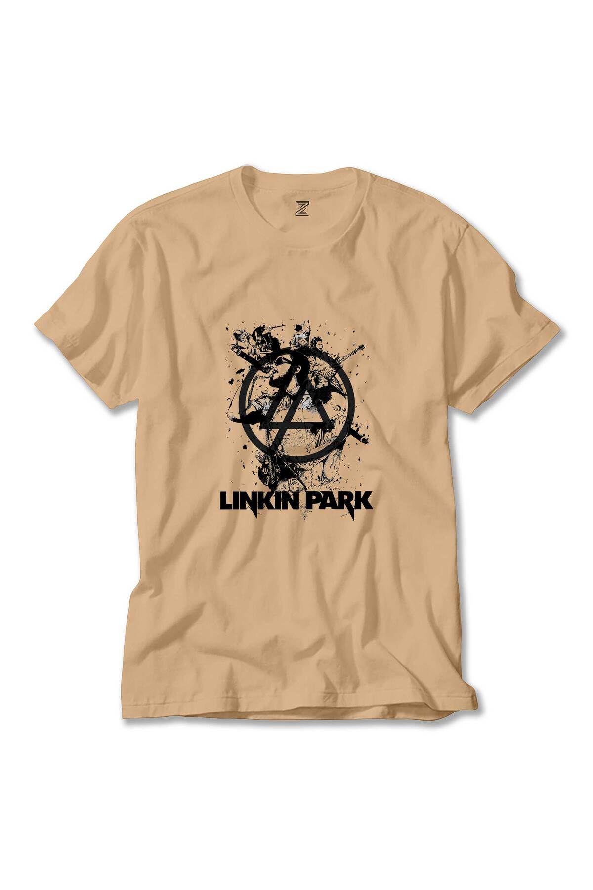 Z zepplin Linkin Park Siluet Krem Tişört