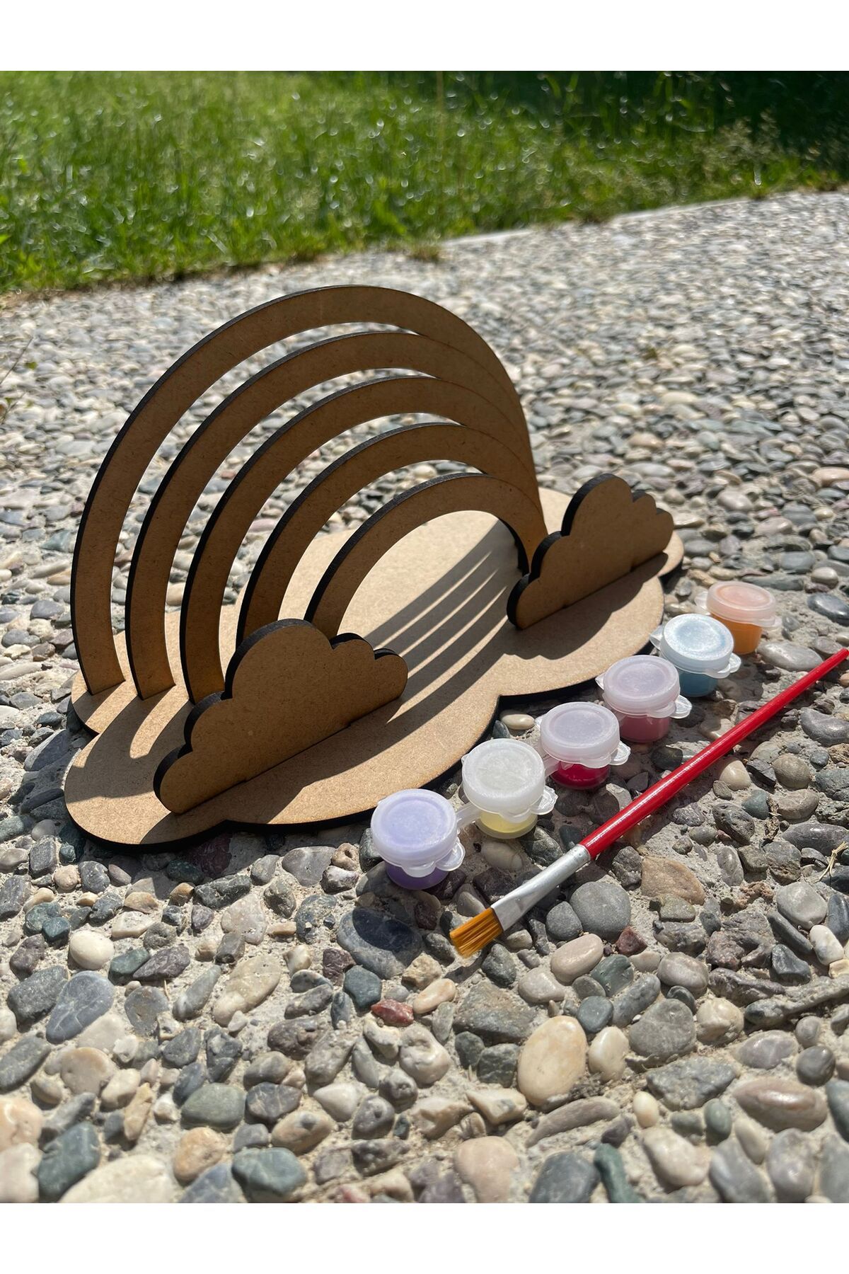 Woodies Atelier Ahşap Gökkuşağı Boyama Seti