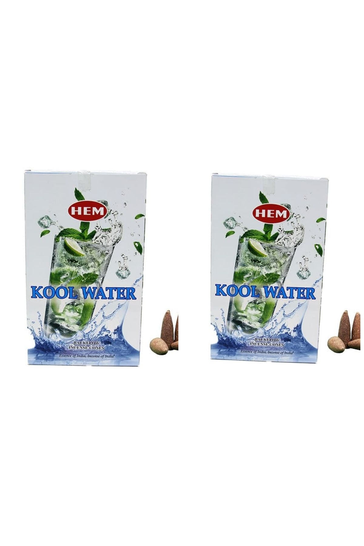 İkizler Hem kool water 2 paket toplam 20 adet geri akış konik tütsü