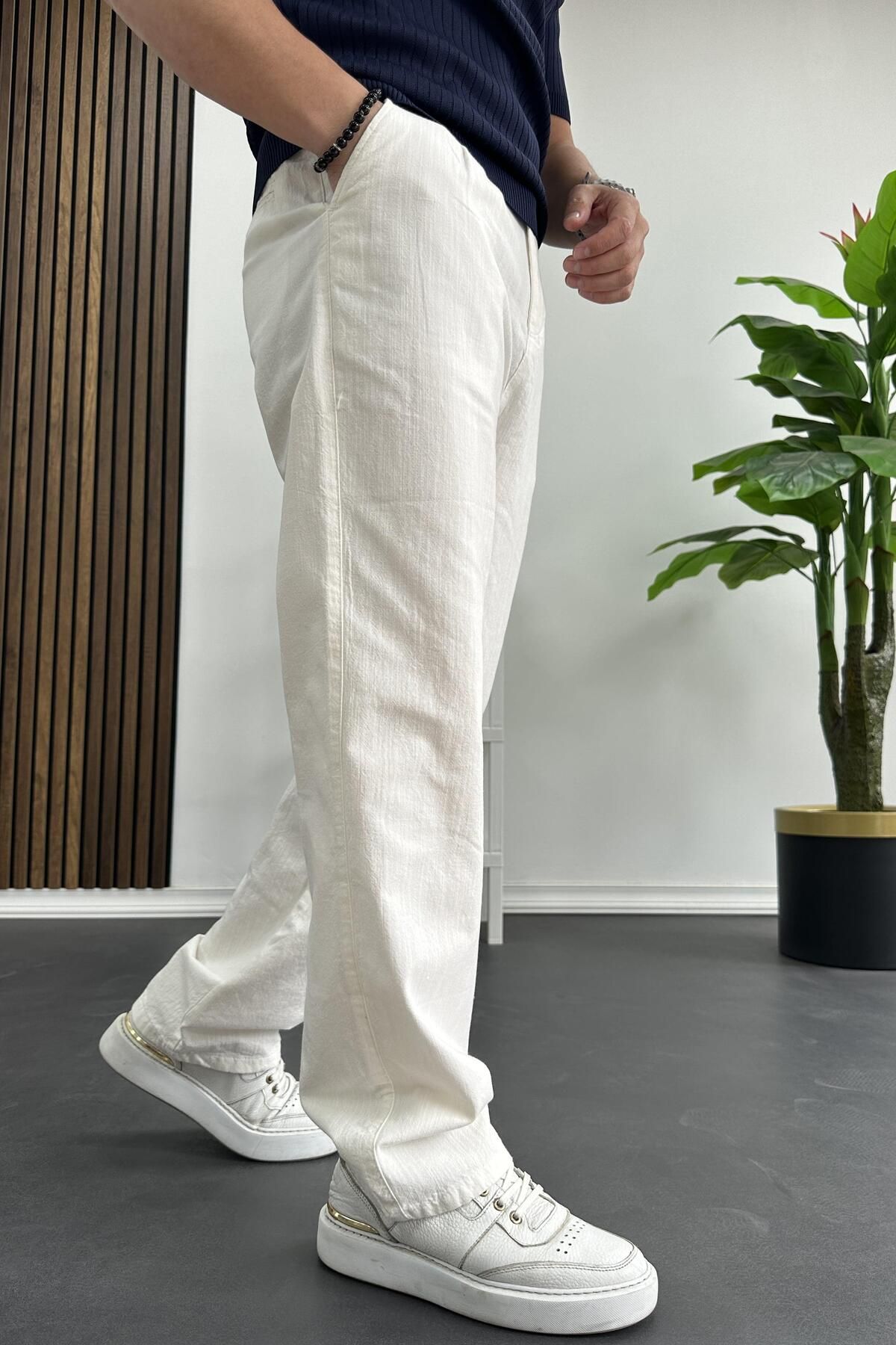 Baymen Collection SALAŞ KETEN PANTOLON